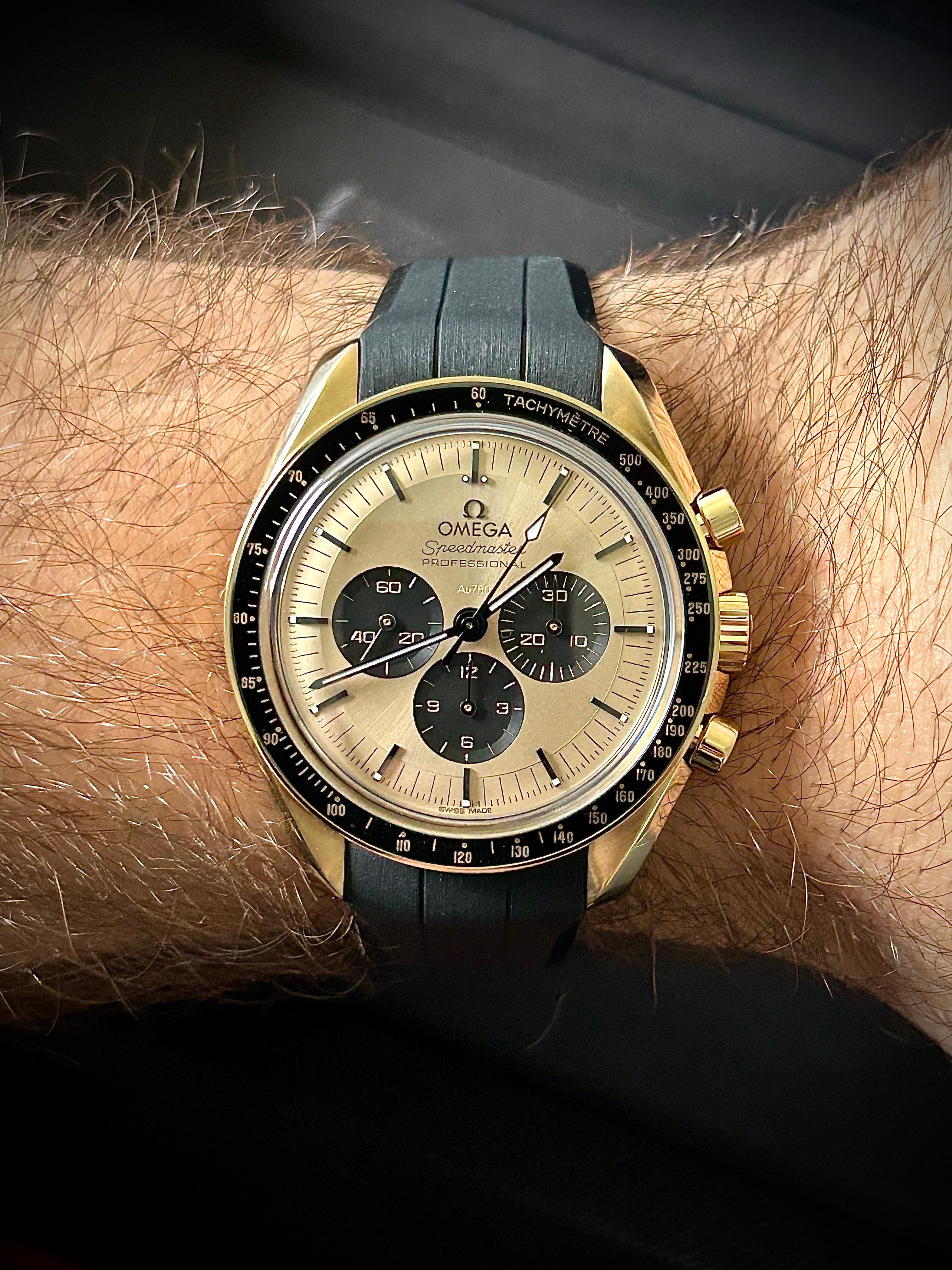 2025 OMEGA SPEEDMASTER MOONSHINE GOLD, FULL SET, INC GST