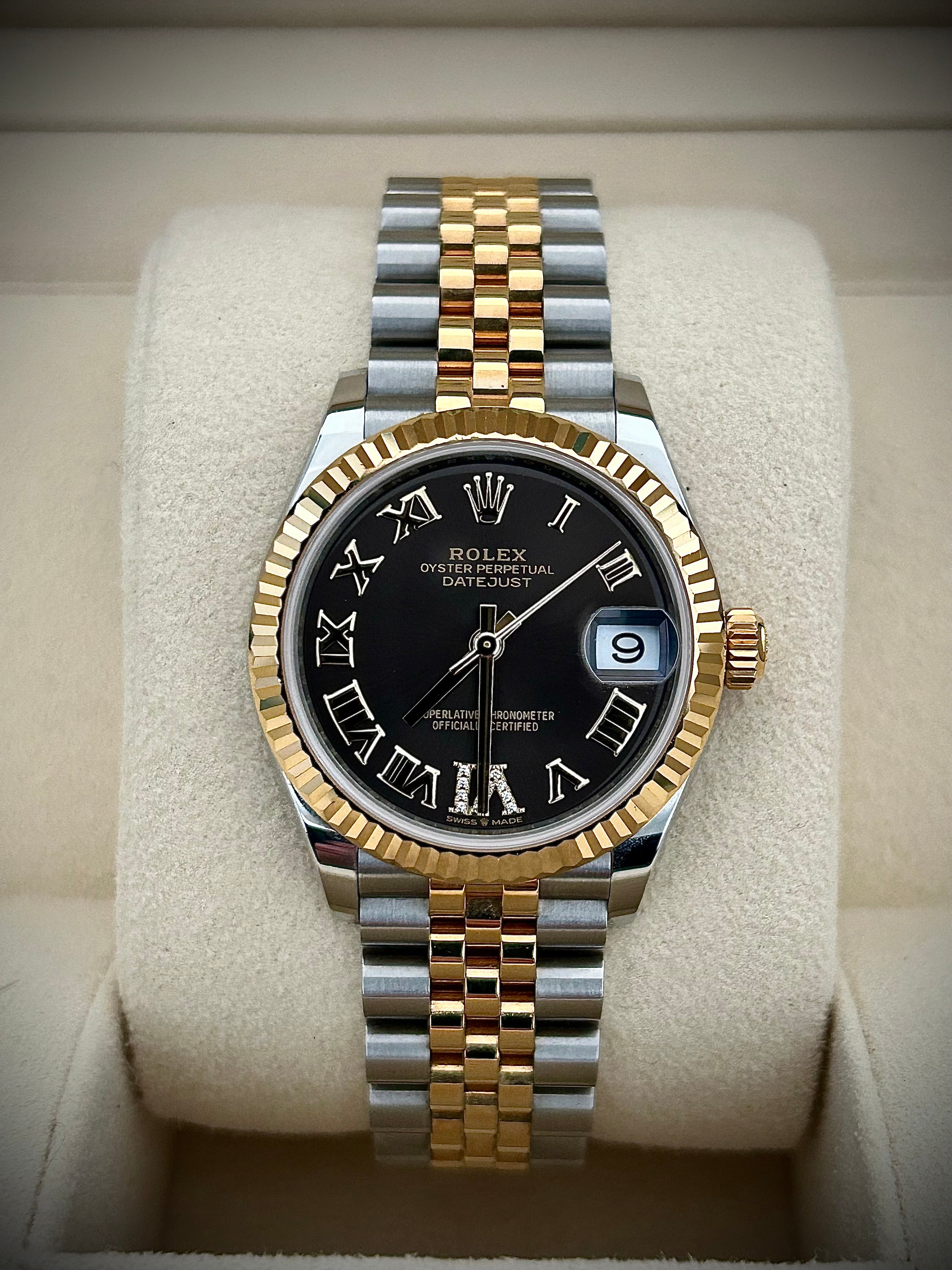 2021 ROLEX DATEJUST 31, TWO TONE, DIAMOND DIAL, 278273, FULL SET, INC GST