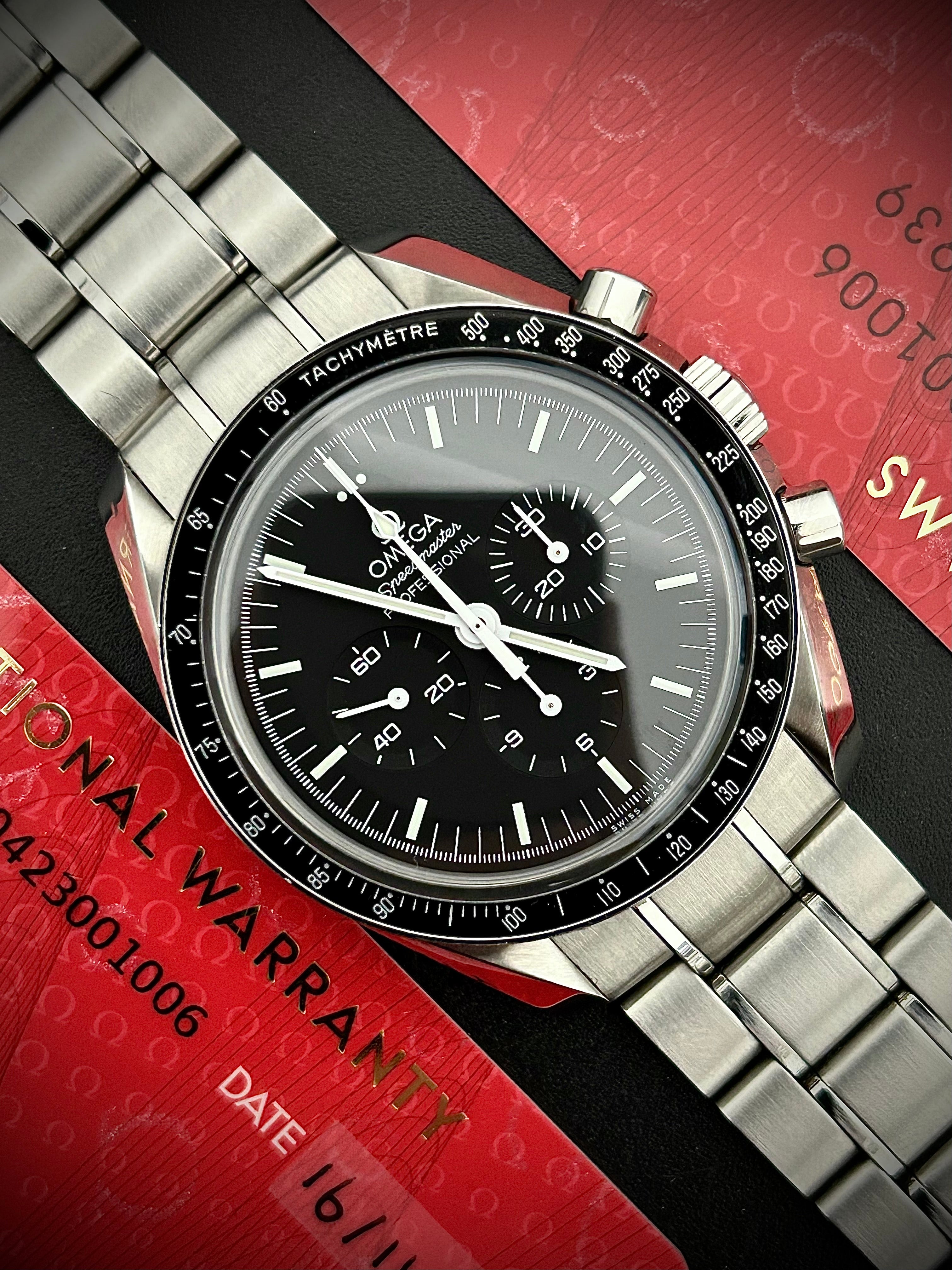 2020 OMEGA SPEEDMASTER MOONWATCH SAPPHIRE SANDWICH, BIG BOX, FULL SET, INC GST