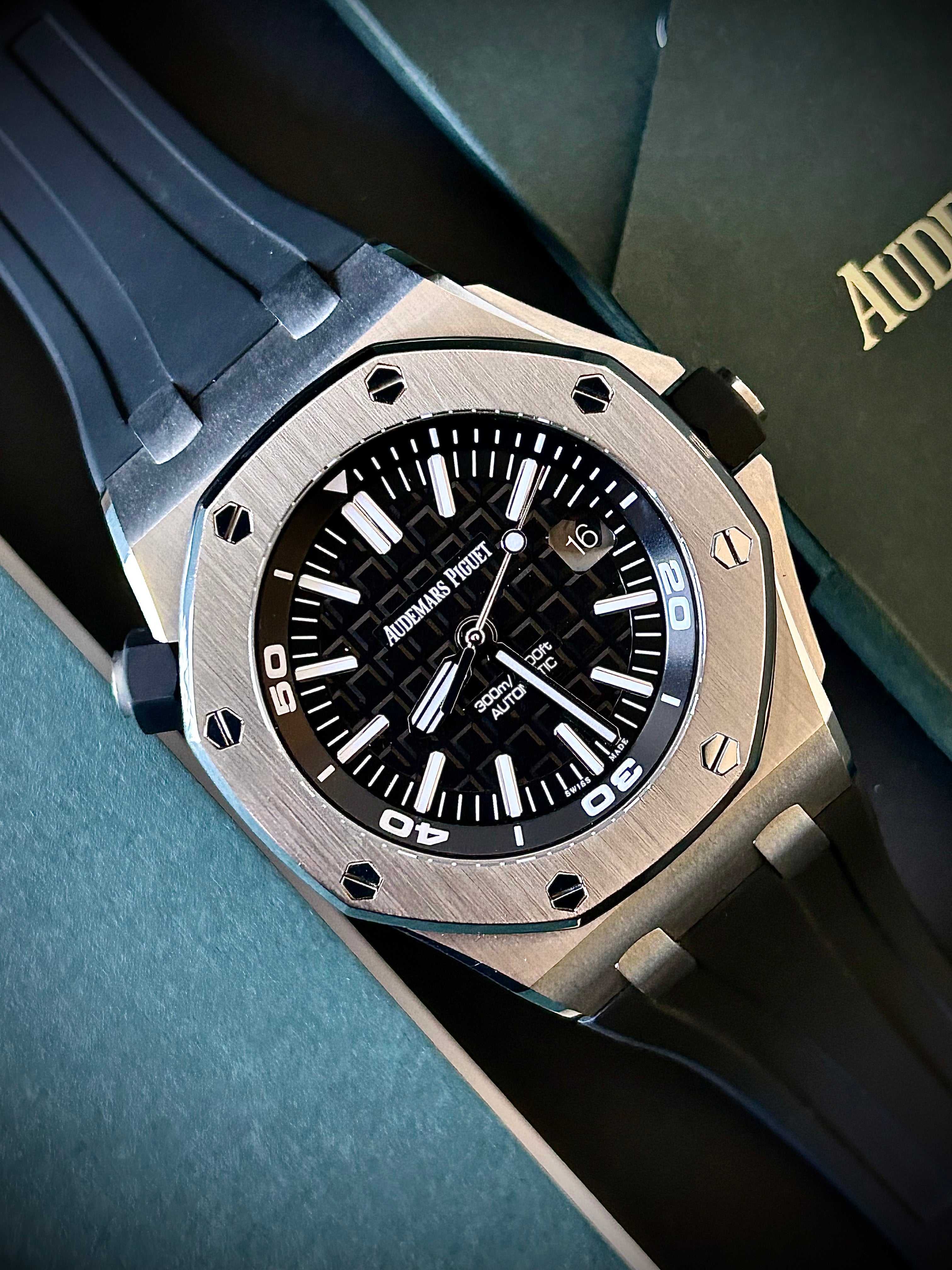 2021 AUDEMARS PIGUET ROYAL OAK OFFSHORE DIVER, 15710ST, BOX AND PAPERS INC GST