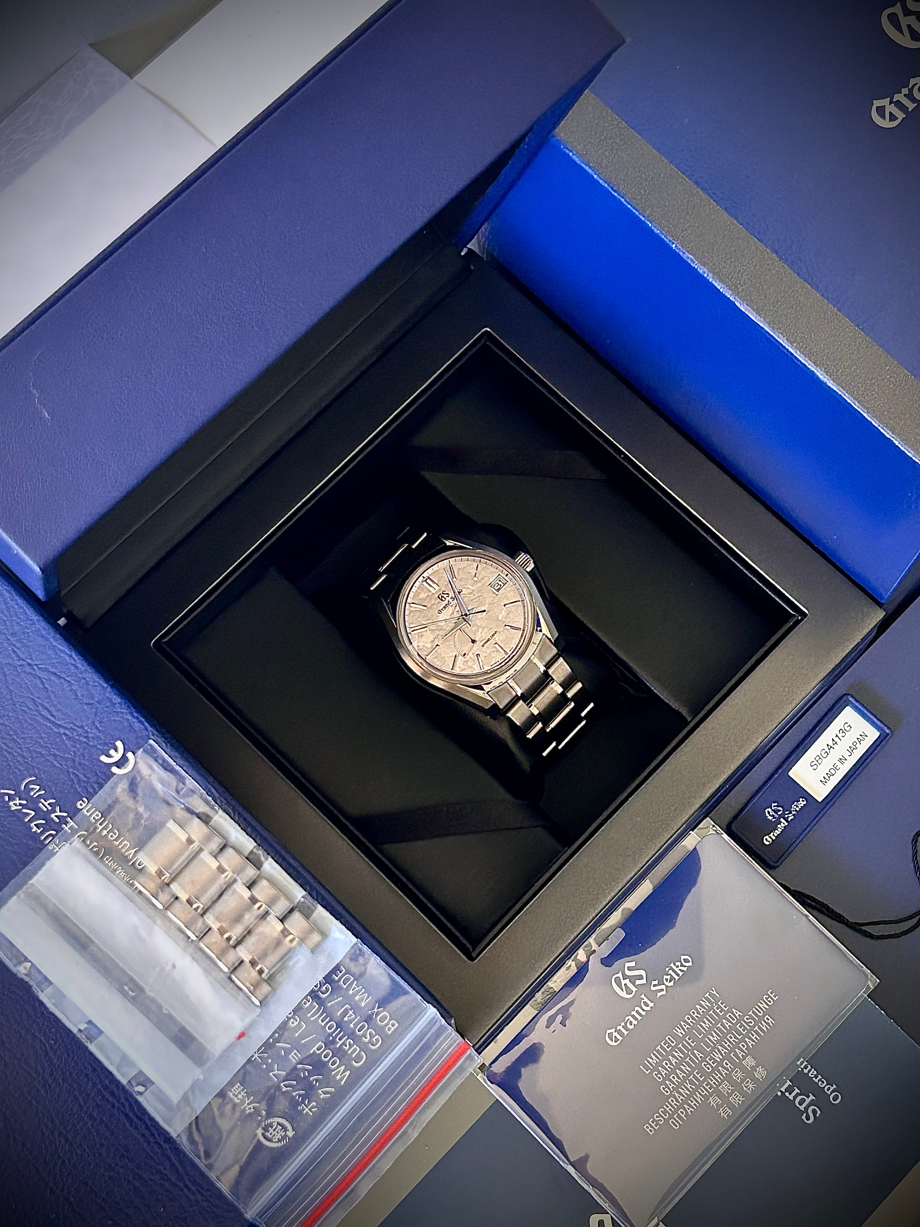 2022 GRAND SEIKO HERITAGE SPRING DRIVE, SHUNBUN, SBGA413, FULL SET, INC GST