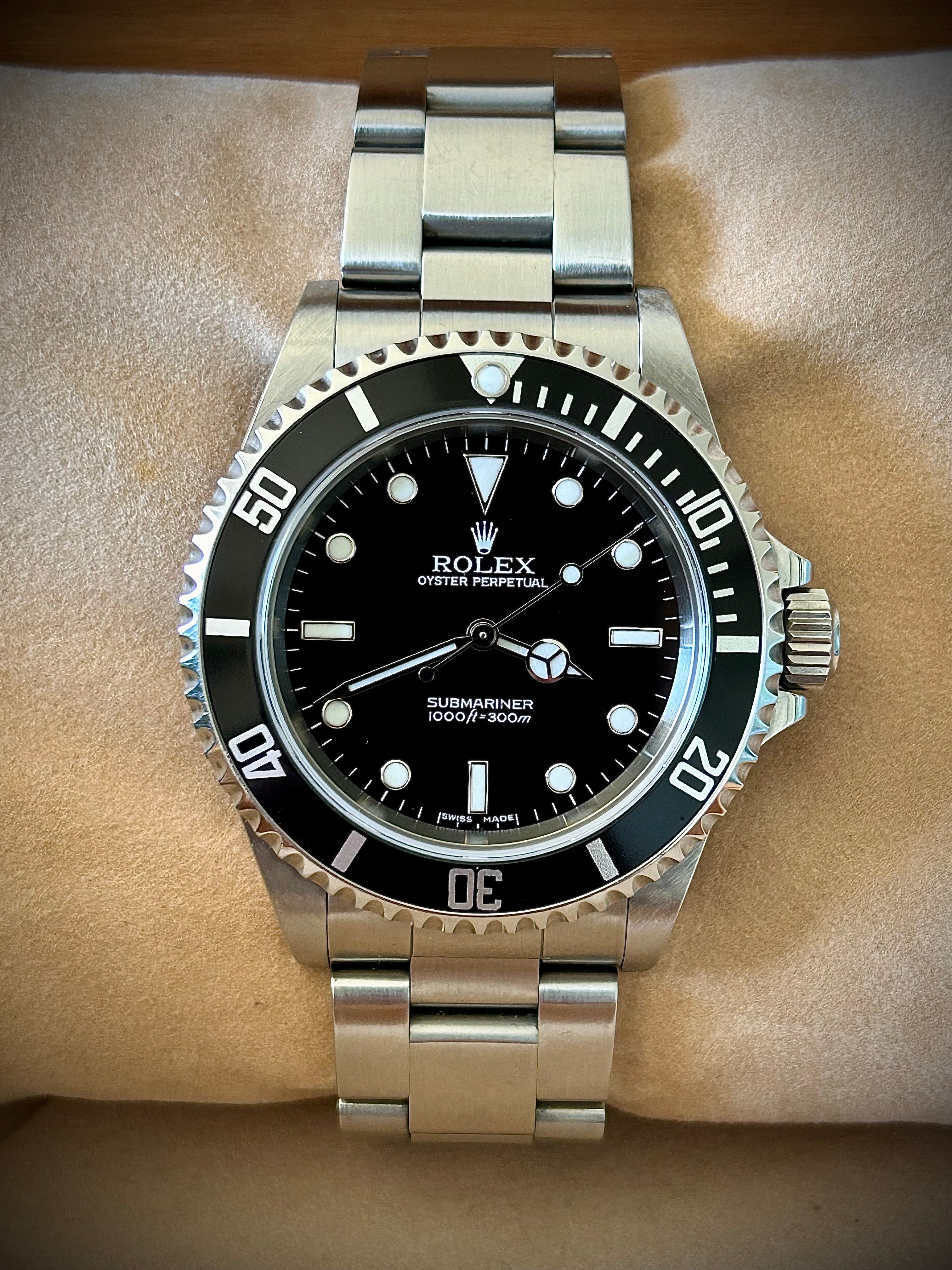 2006 ROLEX SUBMARINER TWO-LINER 14060M, FULL SET, INC GST