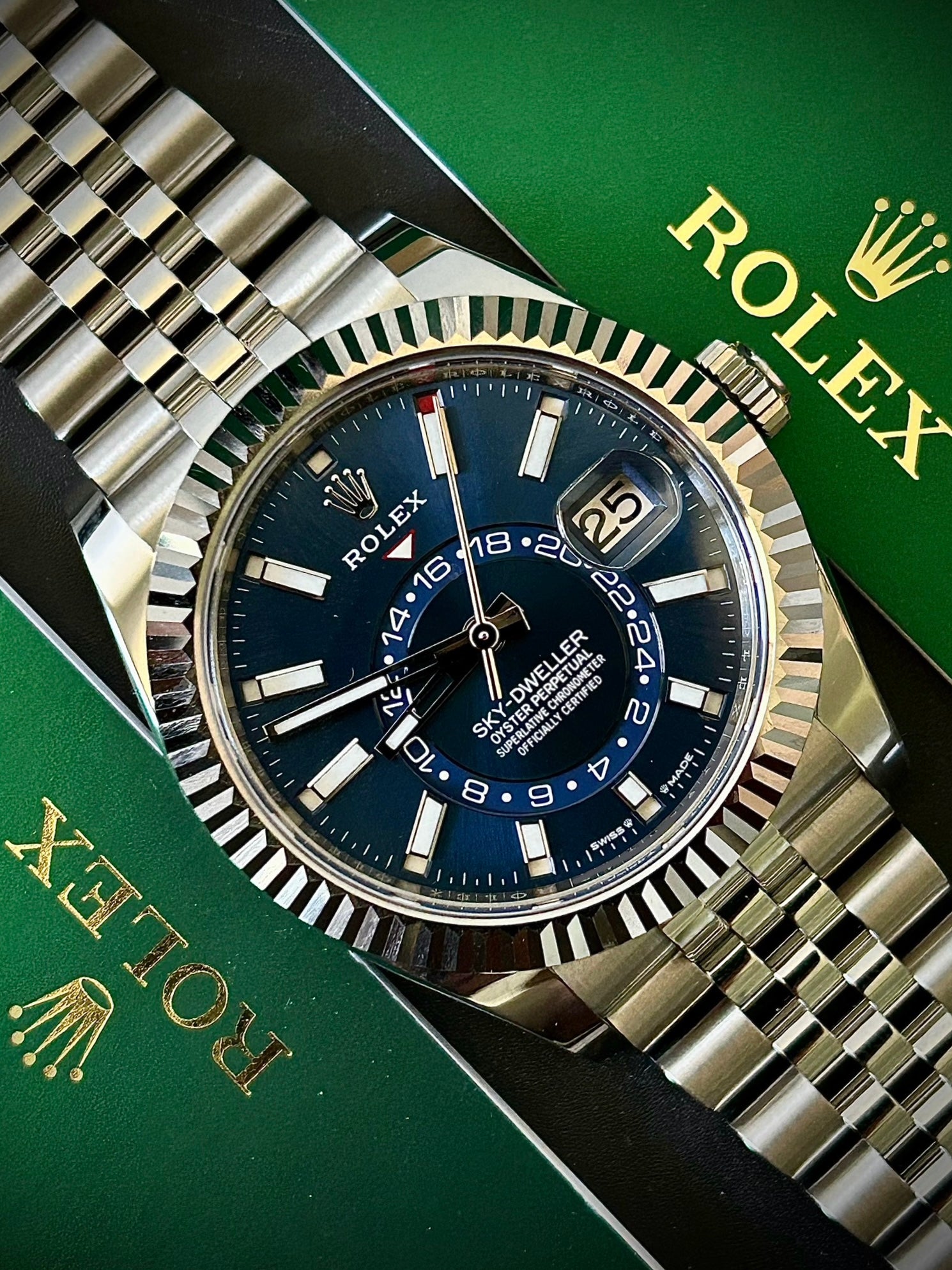 2025 ROLEX SKY DWELLER, BLUE DIAL, JUBILEE, 336934, FULL SET, INC GST