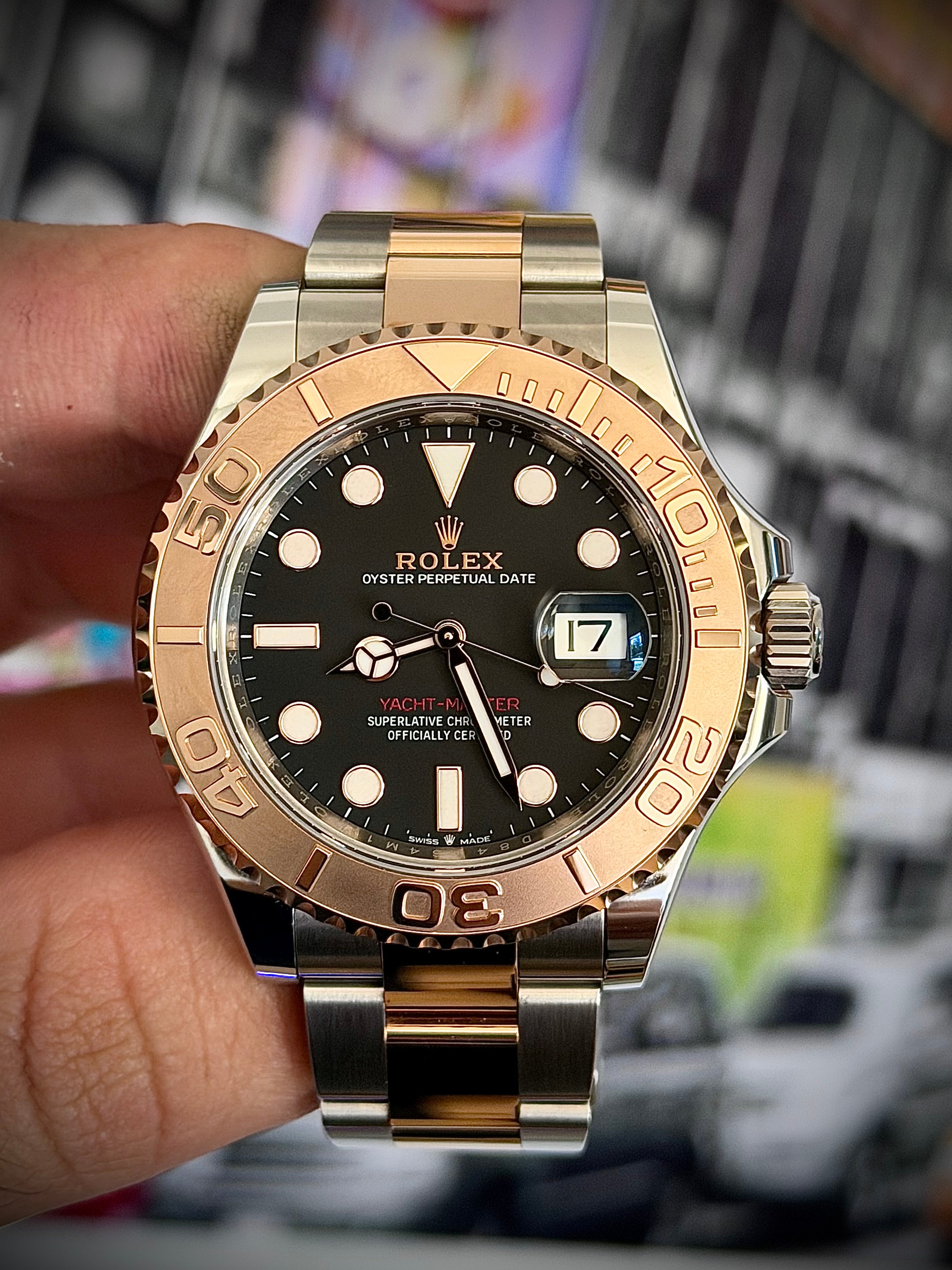 2022 ROLEX YACHT-MASTER 40, ROSE GOLD, 126621, FULL SET