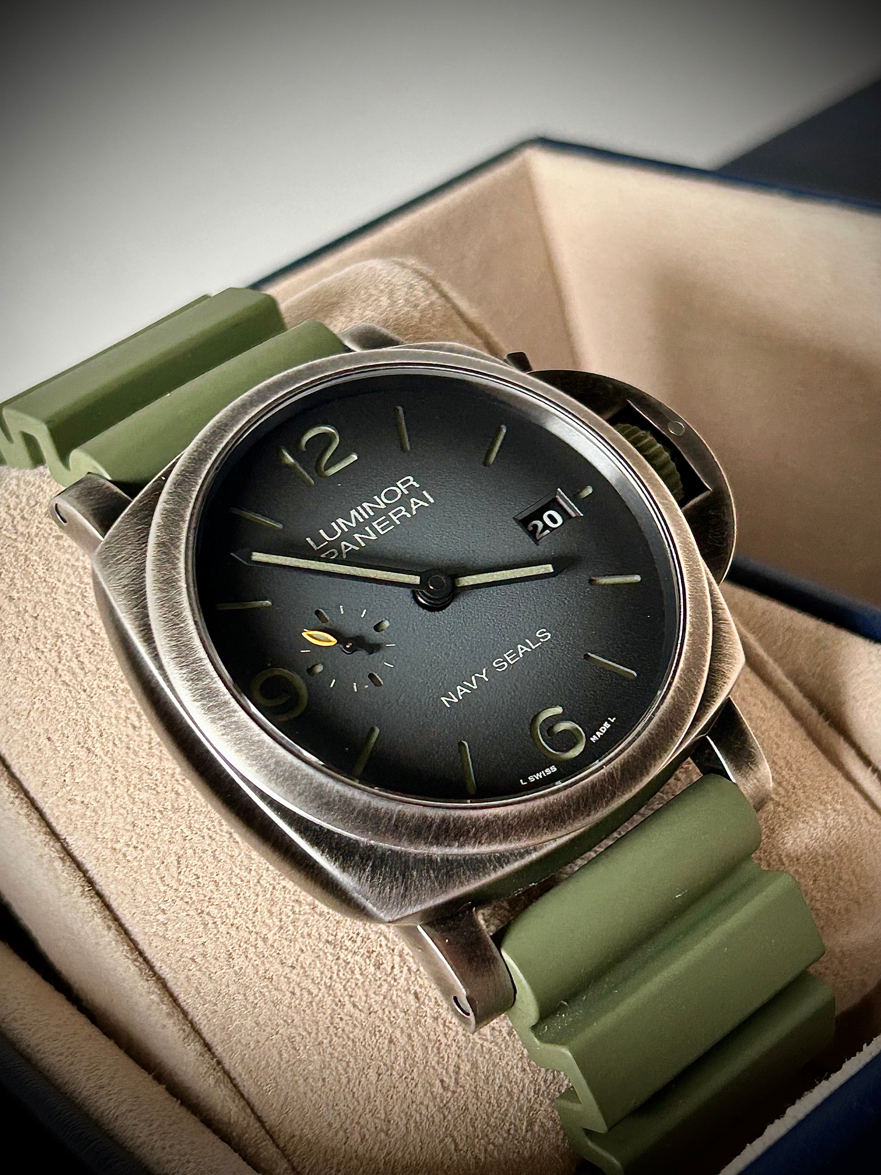 2023 PANERAI LUMINOR MARINA, PAM01412, US NAVY SEALS, FULL SET, INC GST