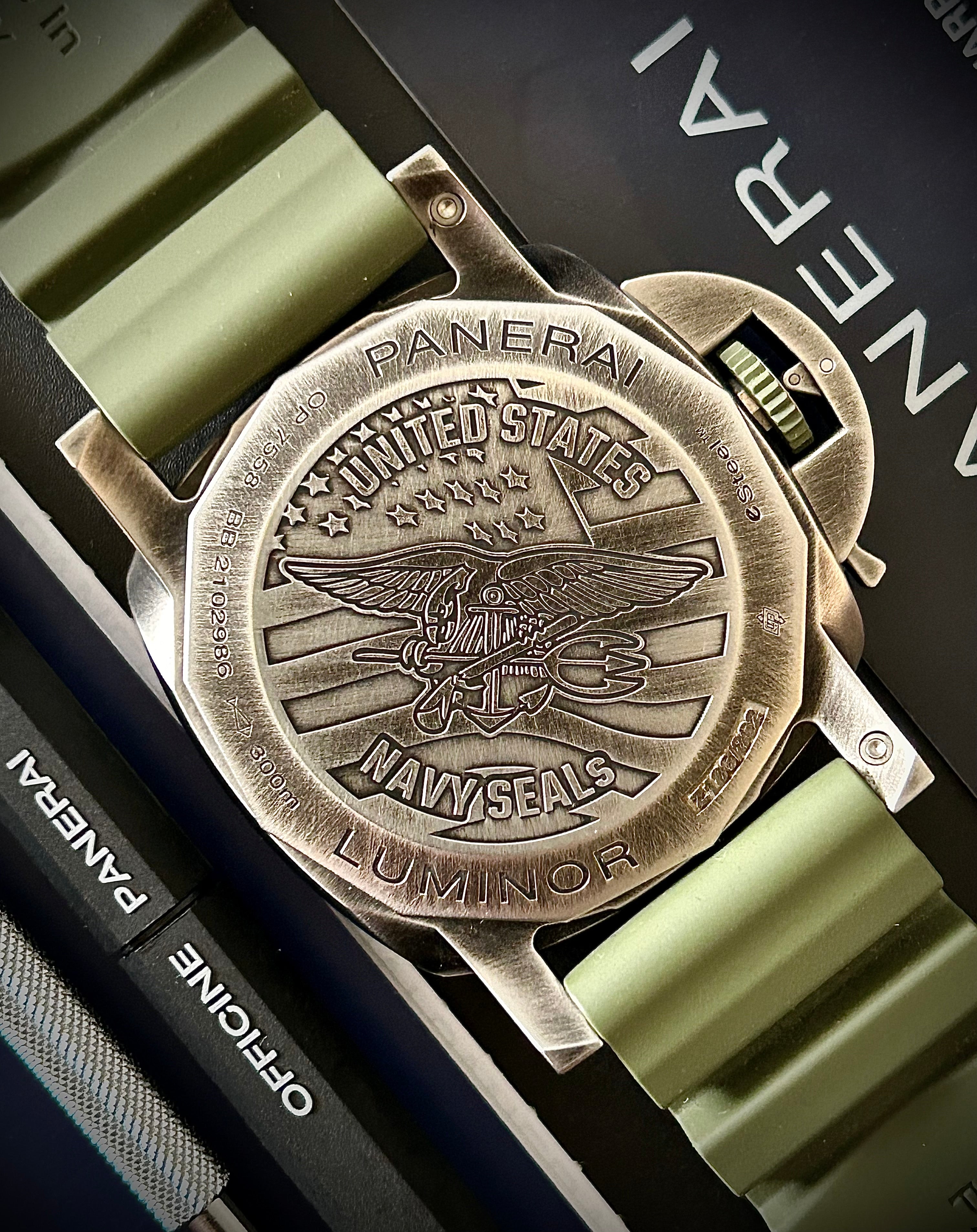 2023 PANERAI LUMINOR MARINA, PAM01412, US NAVY SEALS, FULL SET, INC GST