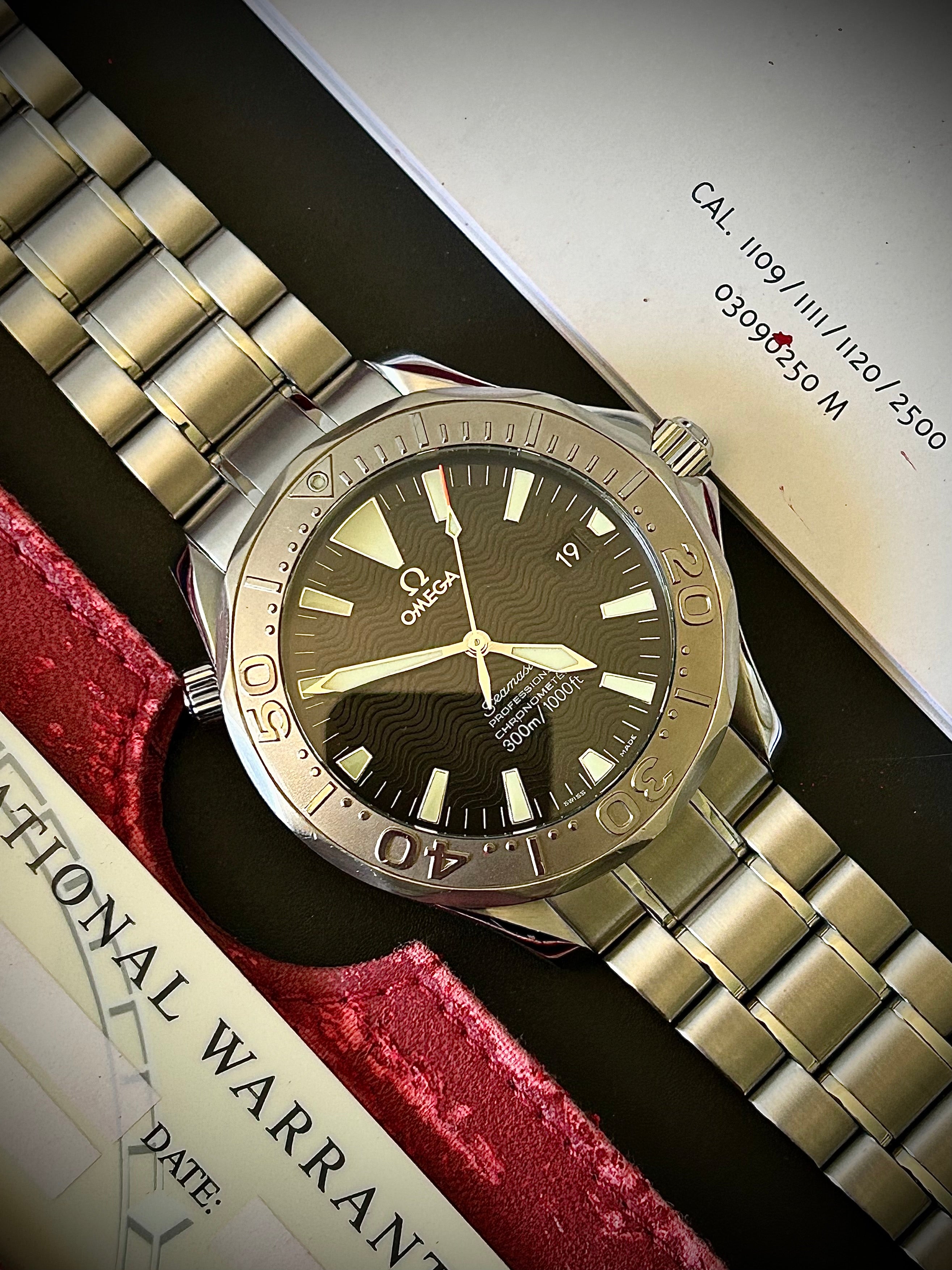2006 OMEGA SEAMASTER 300, 2230.50, FULLY SERVICED, FULL SET, INC GST