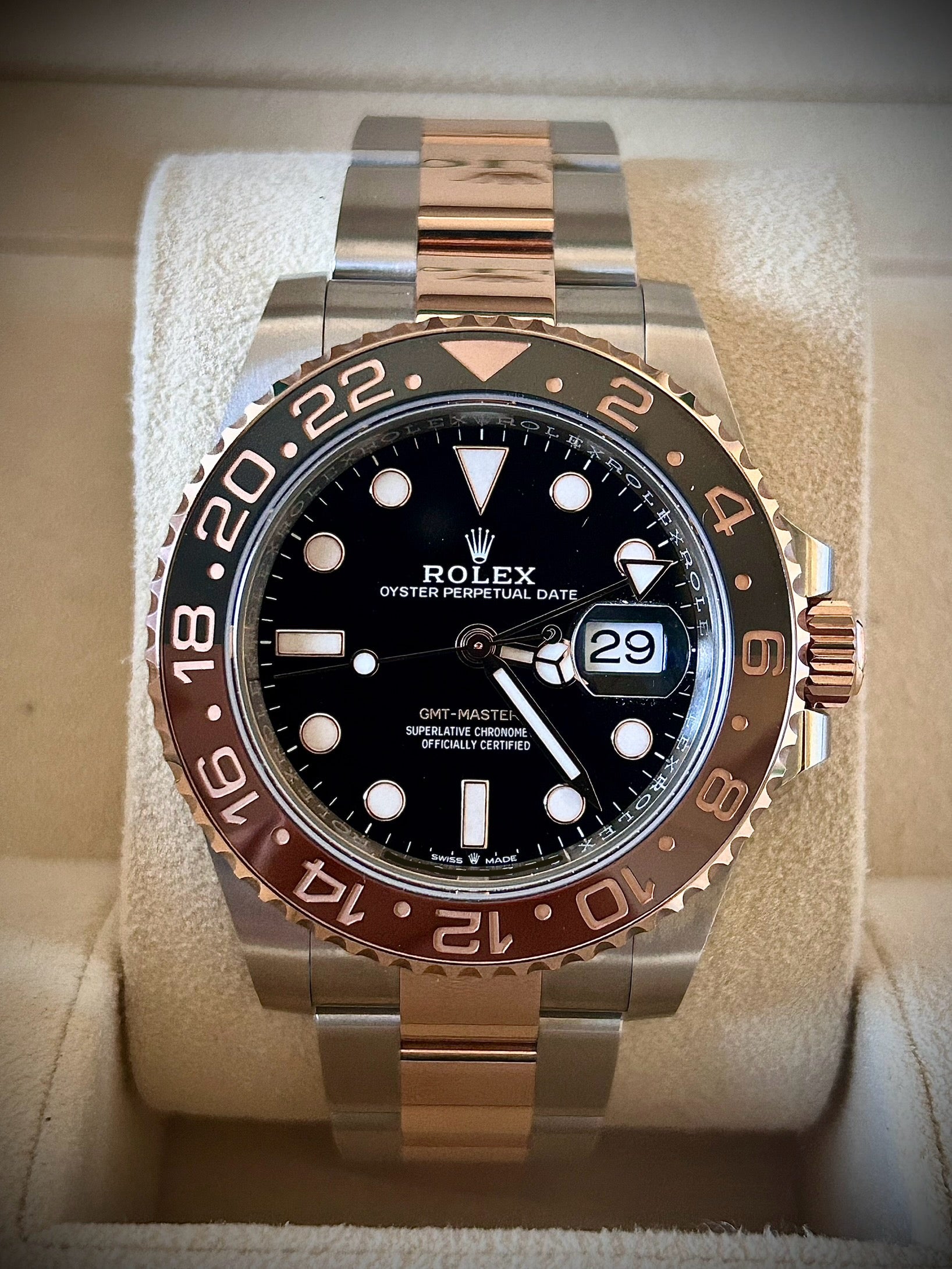 2022 ROLEX GMT MASTER II, ROOTBEER, 126711CHNR, FULL SET, INC GST