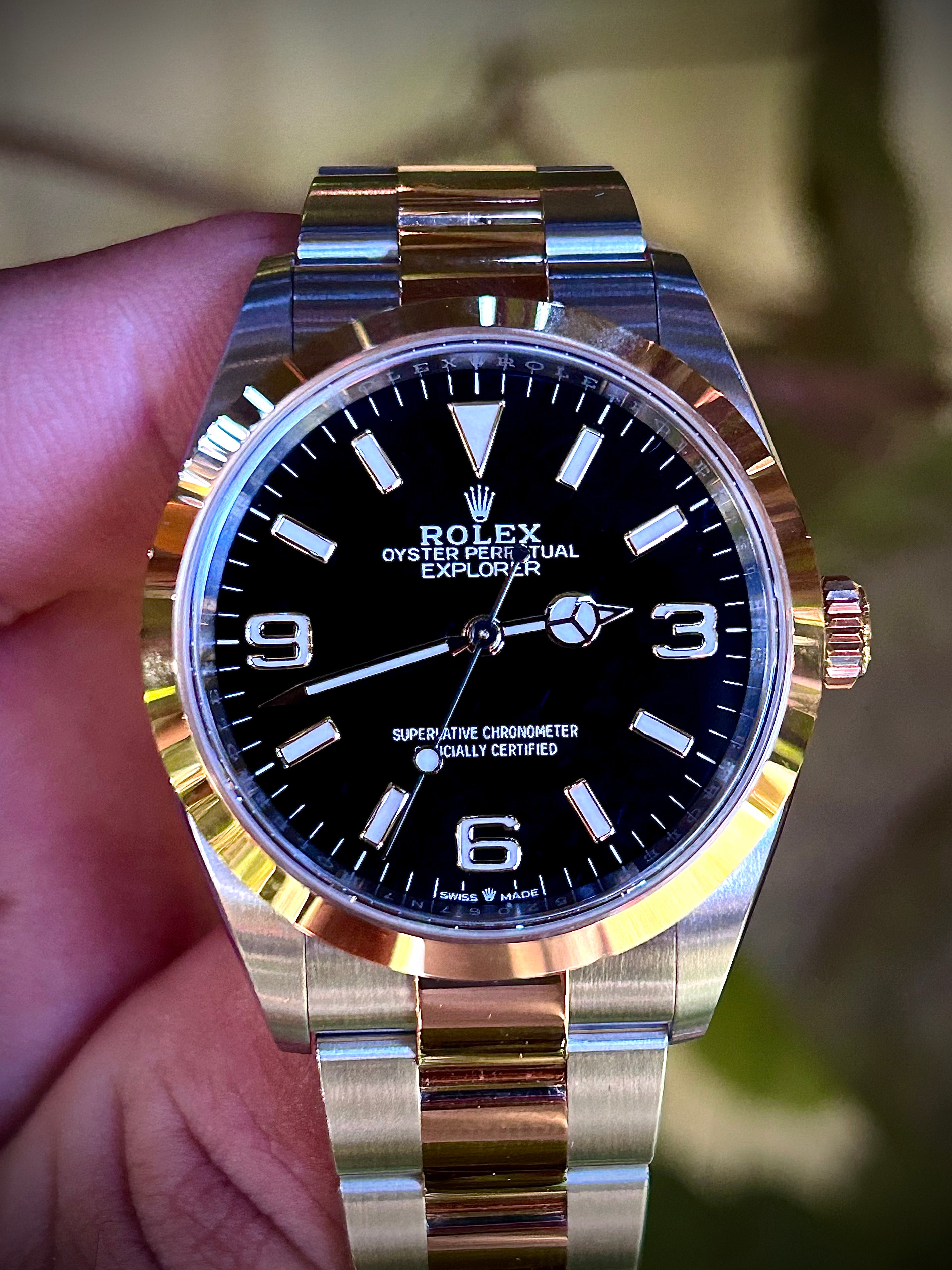 2022 ROLEX EXPLORER TWO TONE, 124273, FULL SET, INC GST