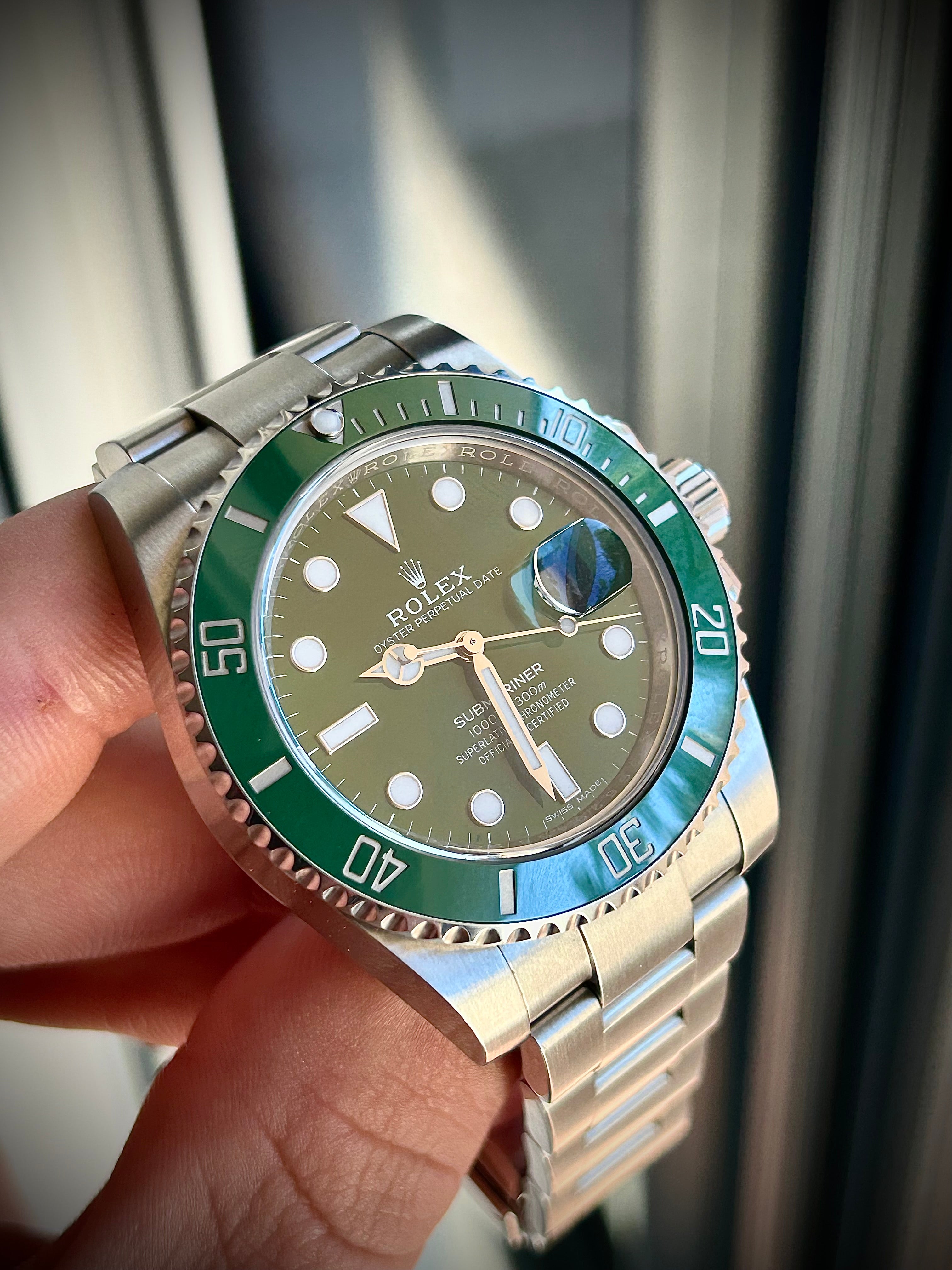 2018 ROLEX SUBMARINER DATE 116610LV, HULK, FULL SET, INC GST
