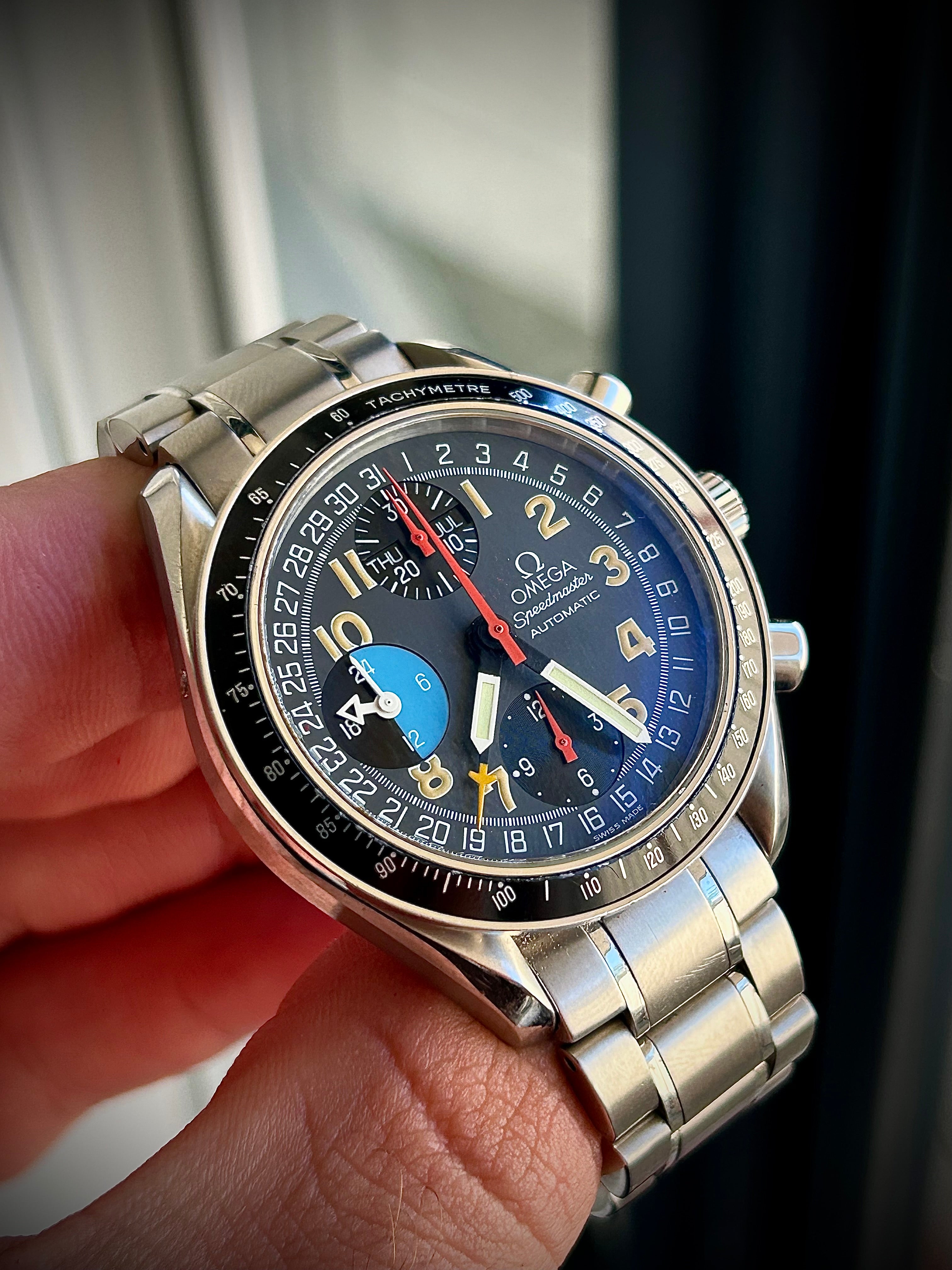 1995 OMEGA SPEEDMASTER TRIPLE DATE MK40 3520.53.00, INC GST