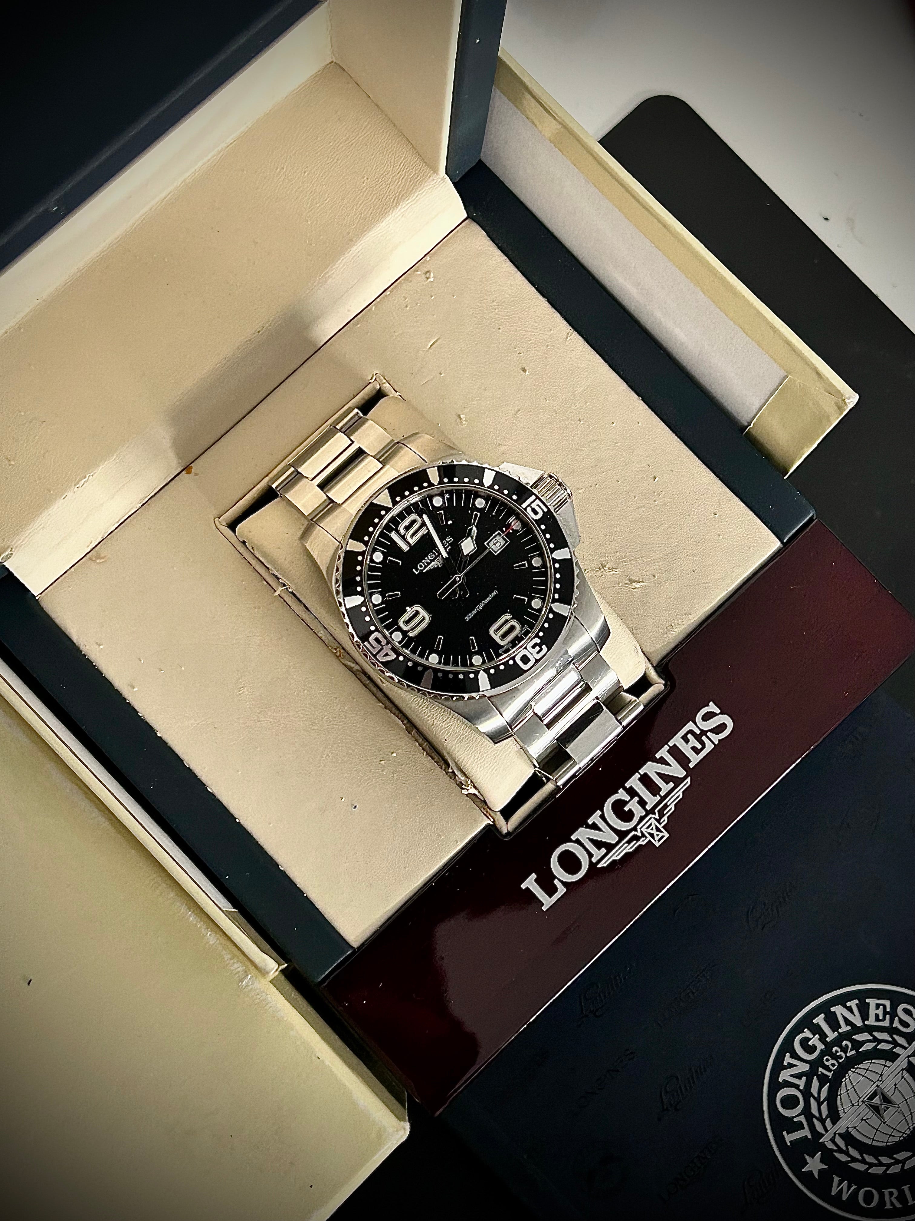 2018 LONGINES HYDROCONQUEST QUARTZ, FULL SET