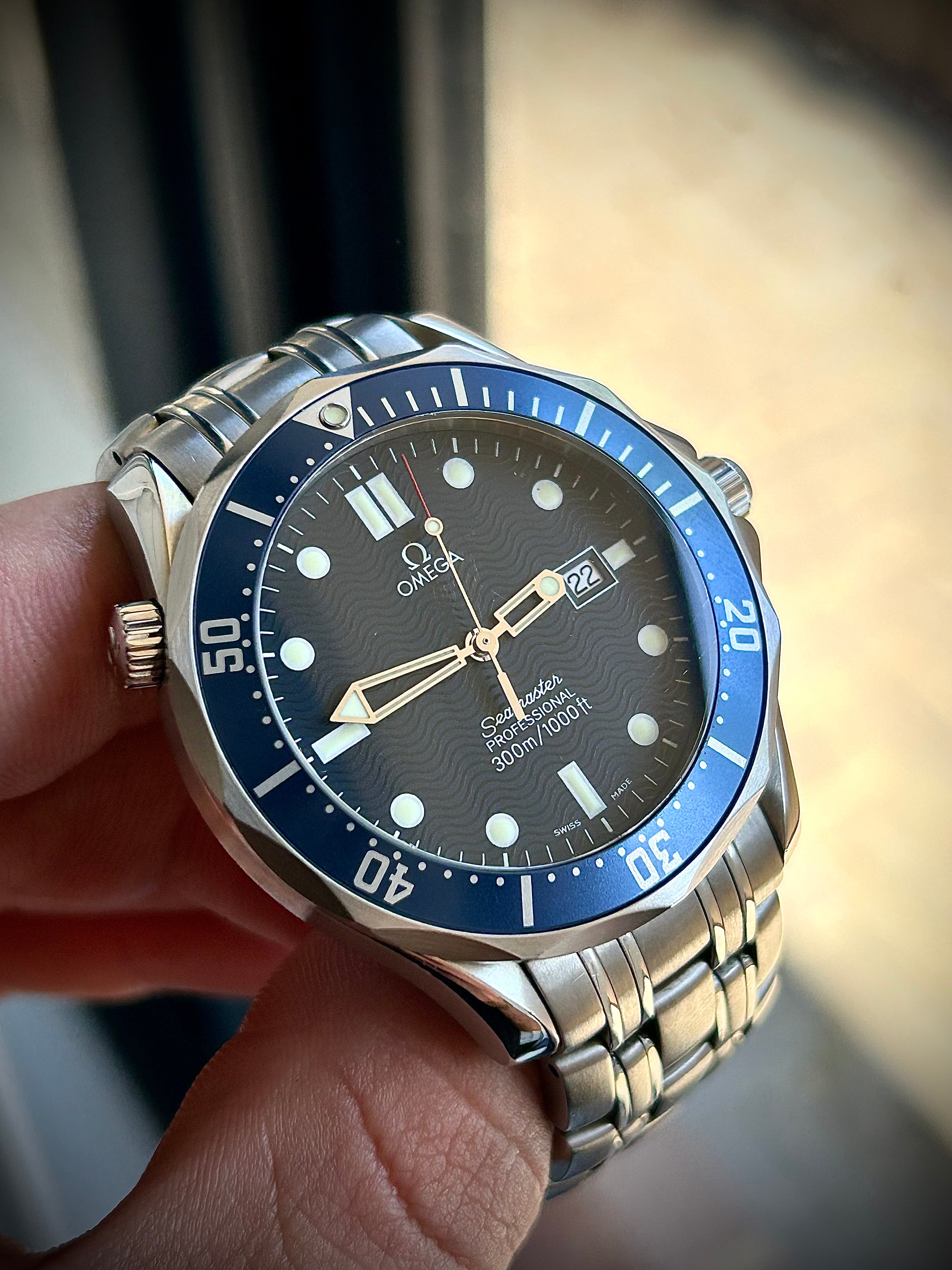 1998 OMEGA SEAMASTER 300, BOND, 196.1523, WATCH AND BOX, INC GST