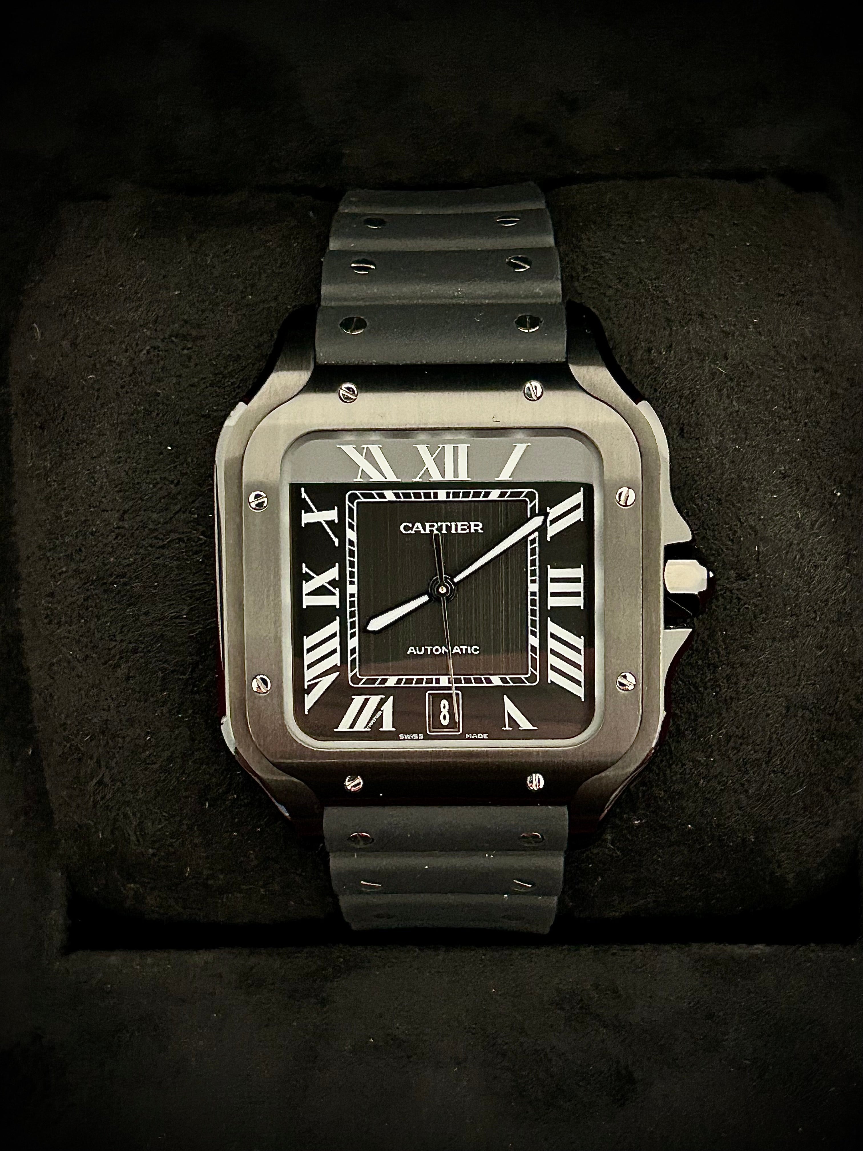 2024 CARTIER SANTOS DE CARTIER LARGE ADLC, WSSA0039, FULL SET, INC GST