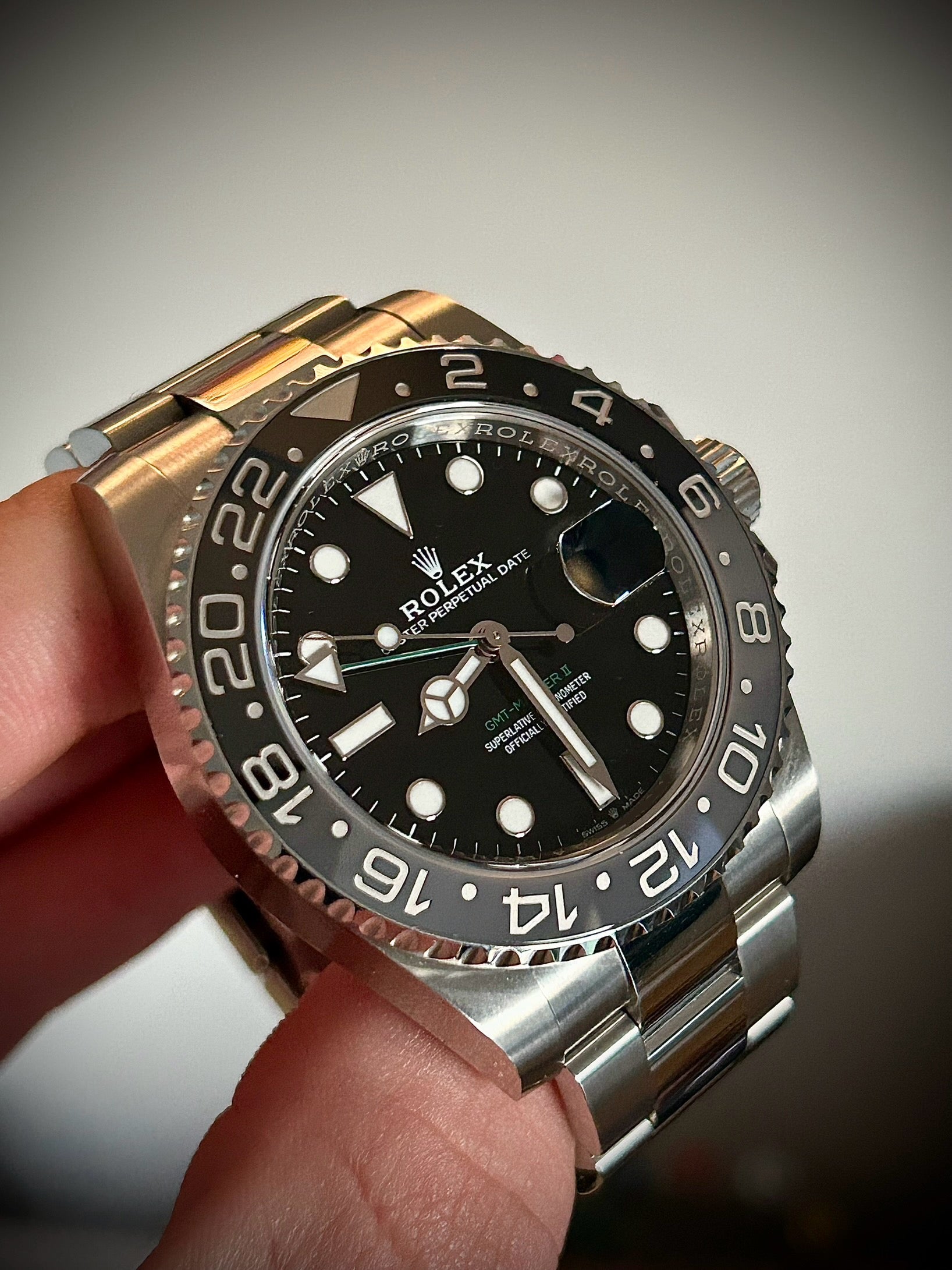 2025 ROLEX GMT MASTER II, BRUCE WAYNE, 126710GRNR, FULL SET, INC GST