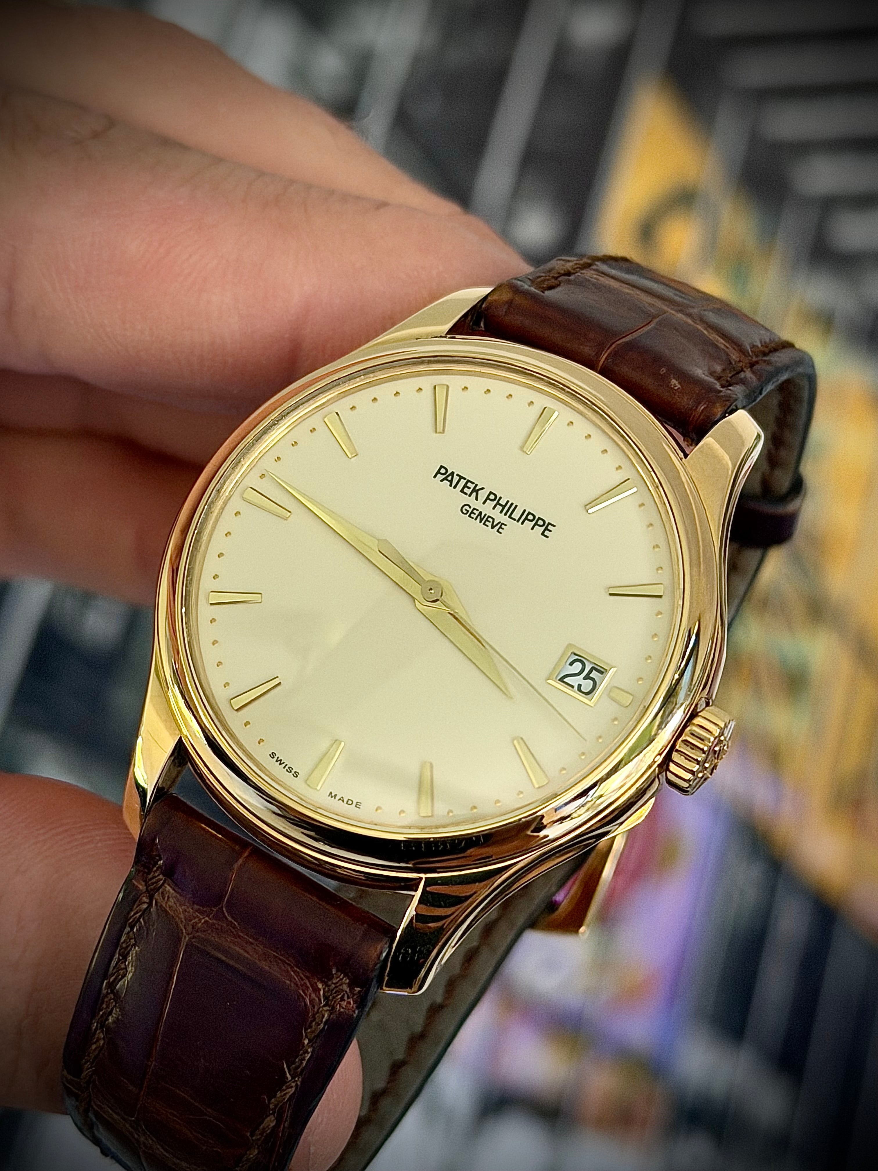2013 PATEK PHILIPPE CALATRAVA, 5227J-001, 18CT YELLOW GOLD, FULL SET, PATEK SERVICED, ORIGINAL PURCHASE RECEIPT, INC GST