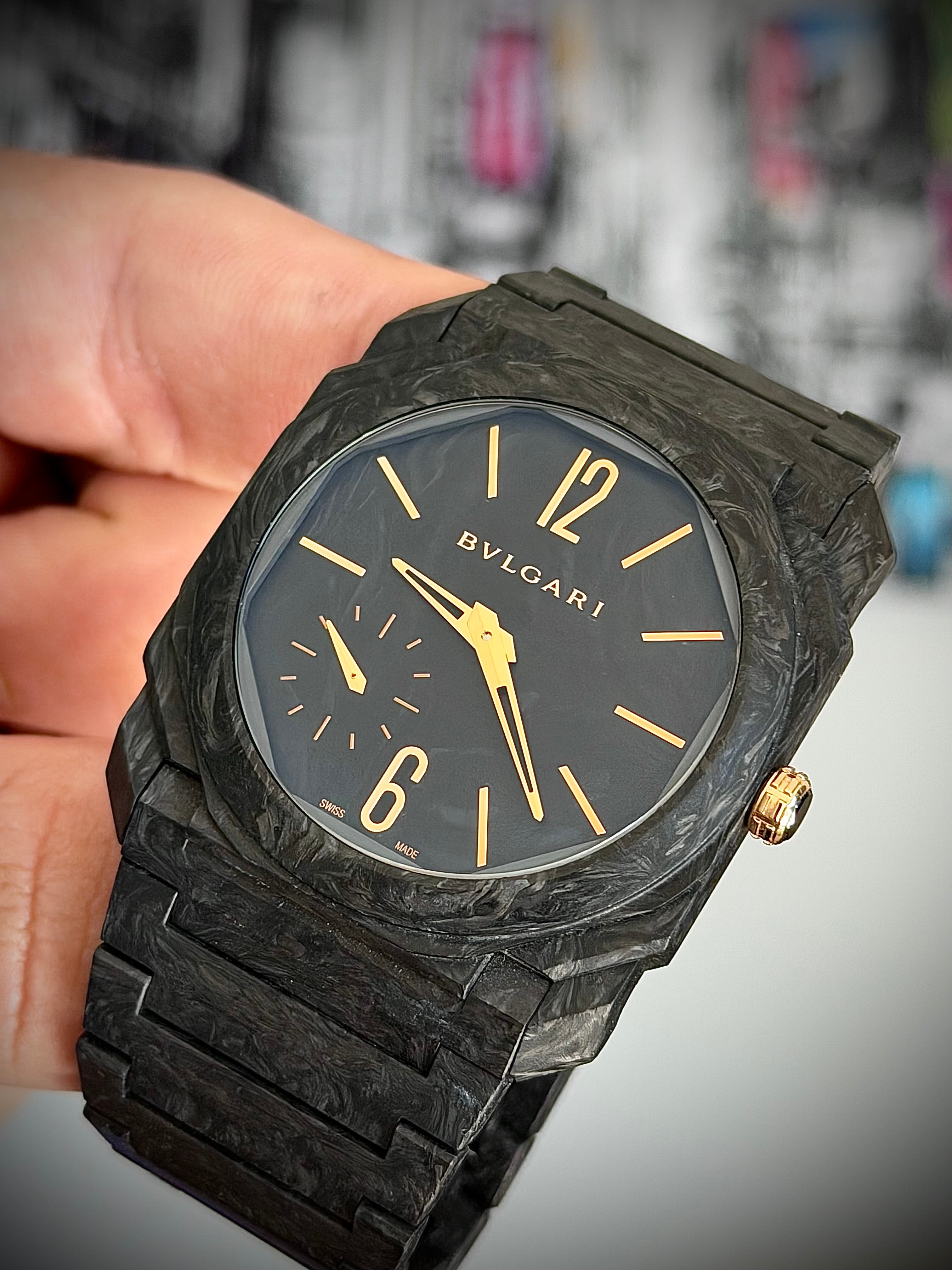 2023 BVLGARI OCTO FINISSIMO CARBON GOLD, 103779, FULL SET, INC GST