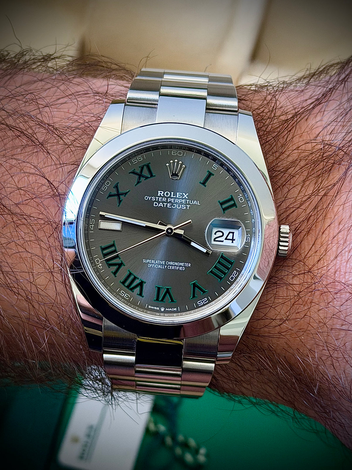 2020 ROLEX DATEJUST 41, 126300, WIMBLEDON DIAL, OYSTER BRACELET, FULL SET, INC GST