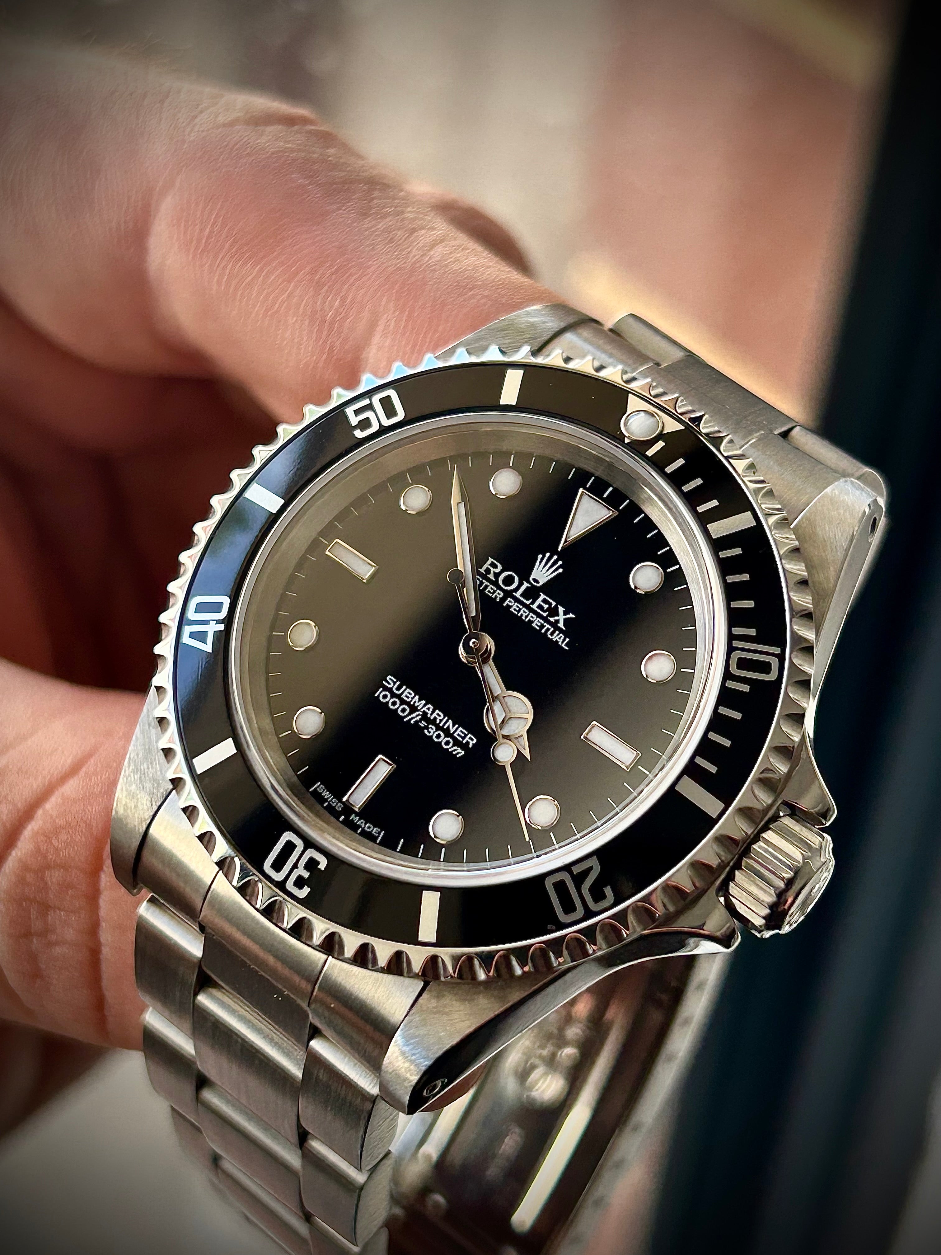 2008 ROLEX SUBMARINER TWO-LINER 14060M, FULL SET, INC GST