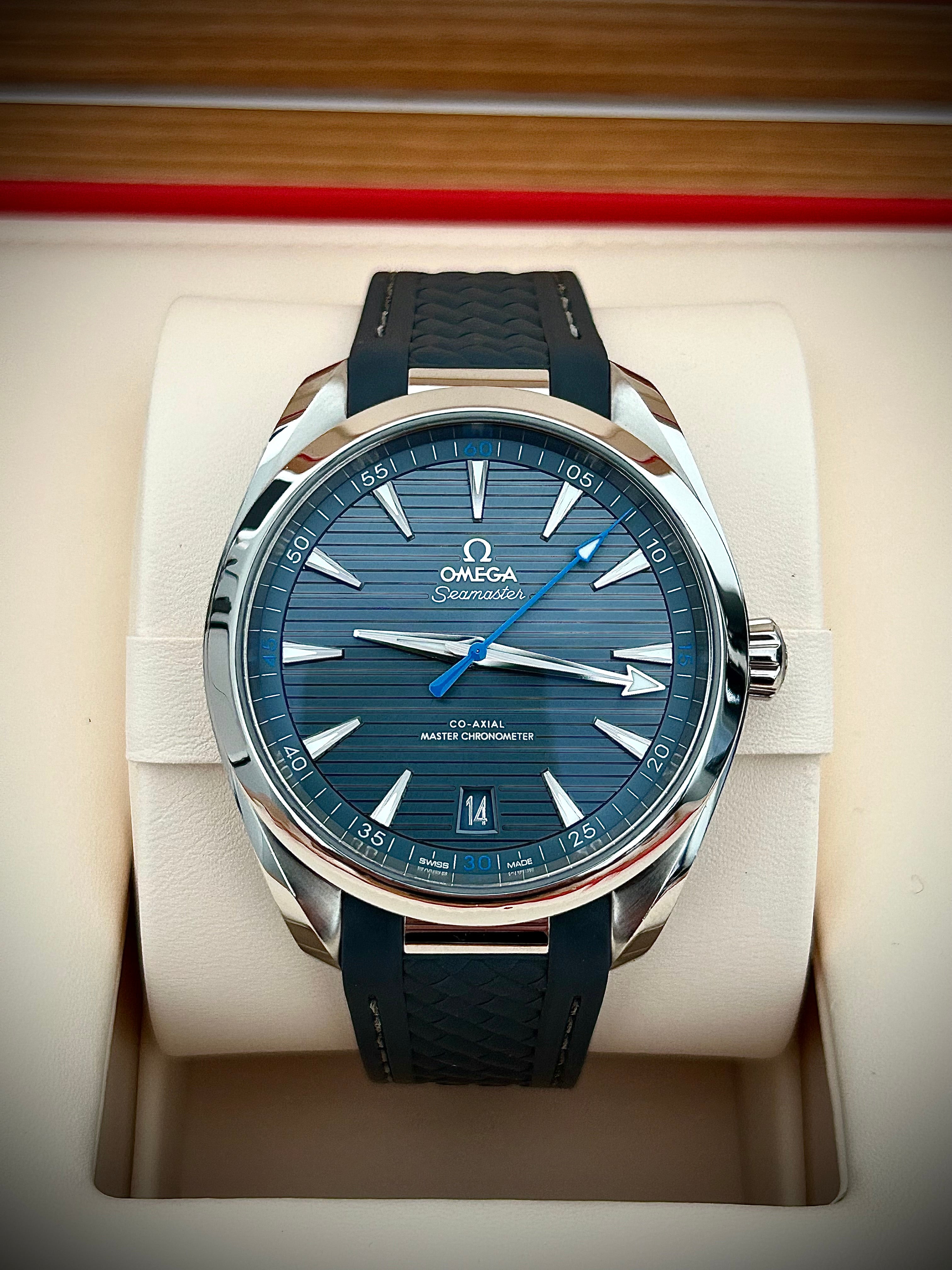 2018 OMEGA AQUA TERRA 150M, BOX AND PAPERS, INC GST
