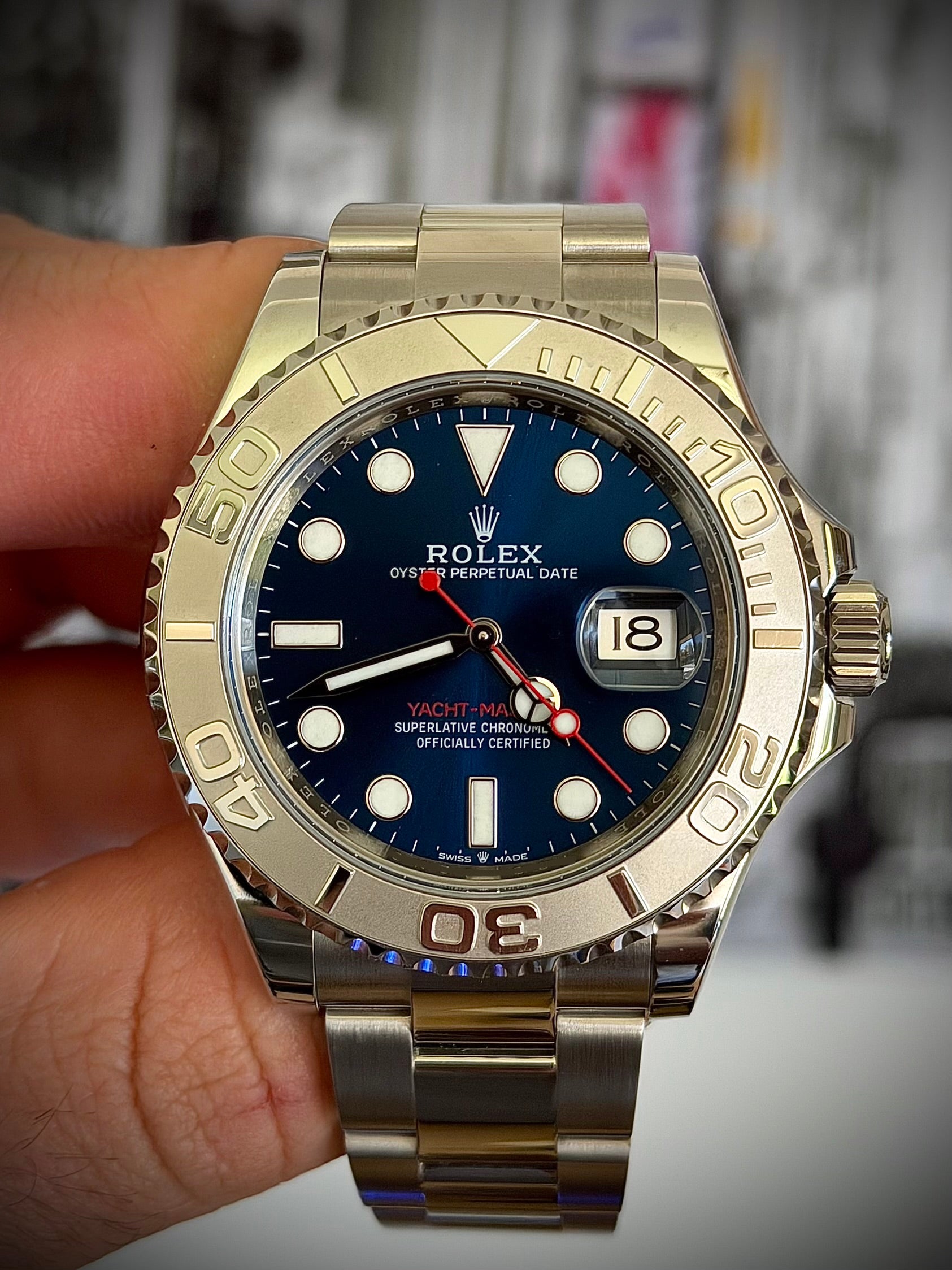 2023 ROLEX YACHT-MASTER 40, BLUE DIAL, 126622, BOX AND PAPERS, INC GST