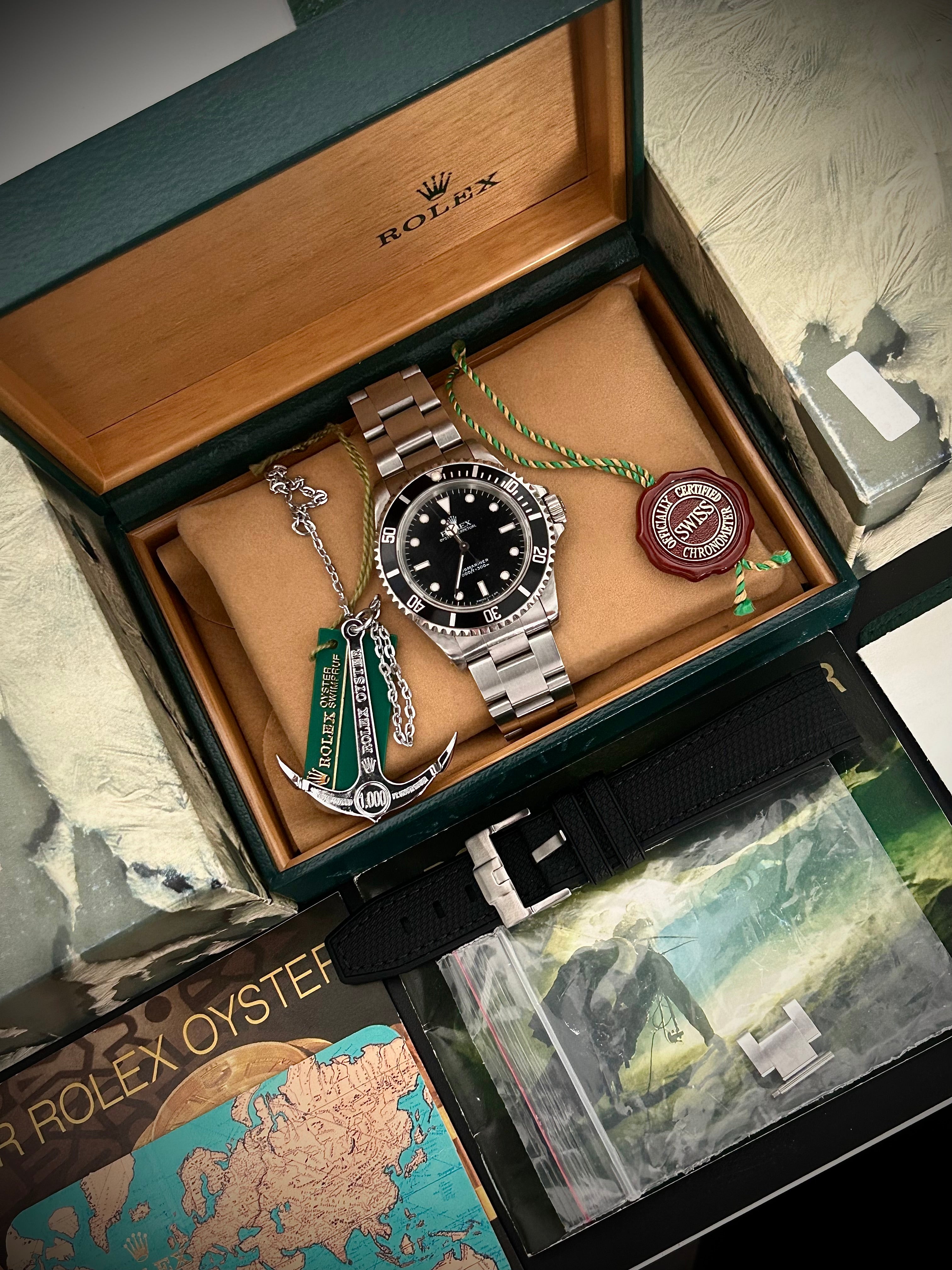 1996 ROLEX SUBMARINER NO-DATE, 14060, FULL COLLECTORS SET, INC GST