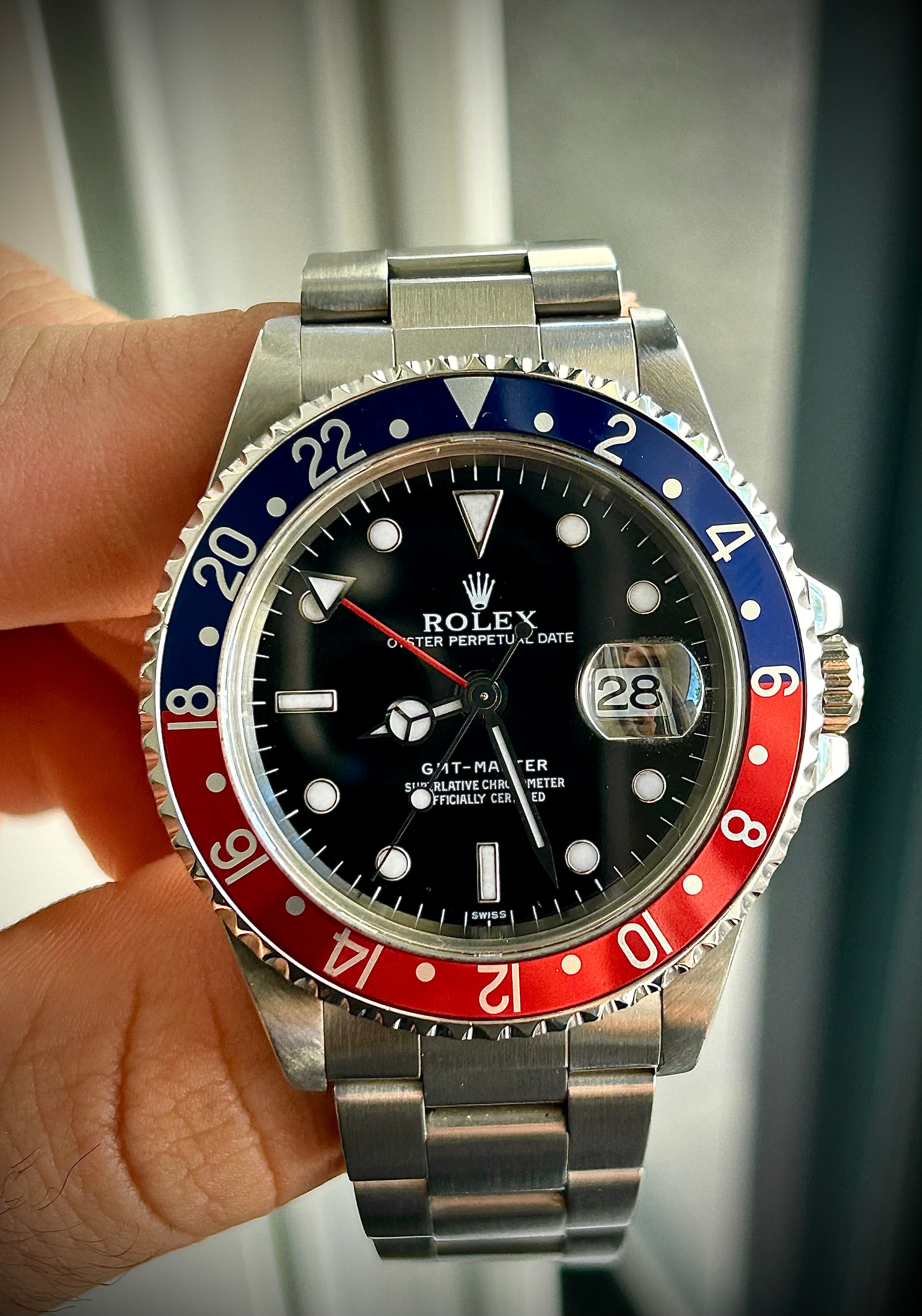 1999 ROLEX GMT MASTER, PEPSI, 16700, WATCH AND BOX, INC GST