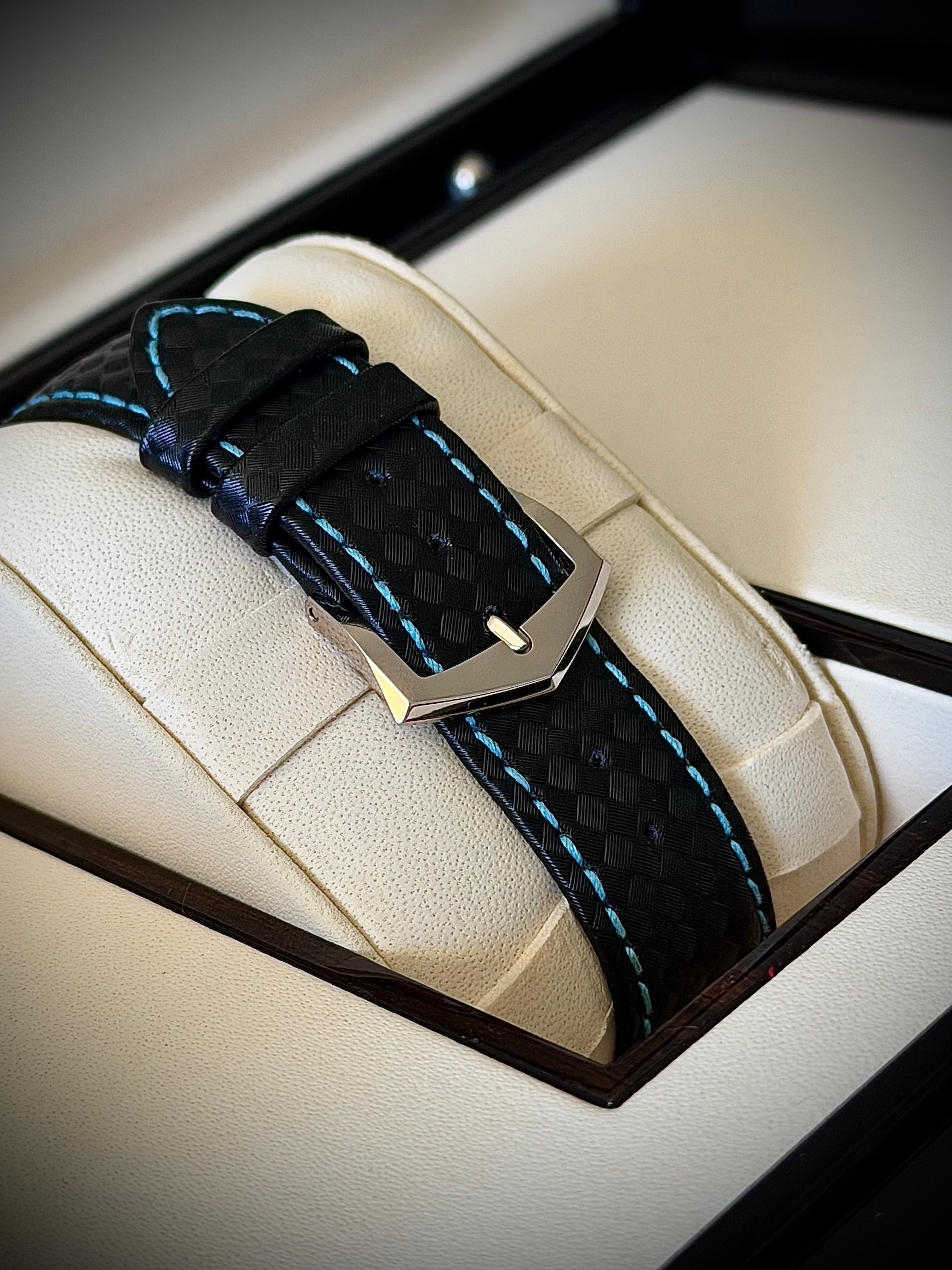 2023 PATEK PHILIPPE CALATRAVA 6007G-011, BLACK & BLUE, FULL SET, INC GST