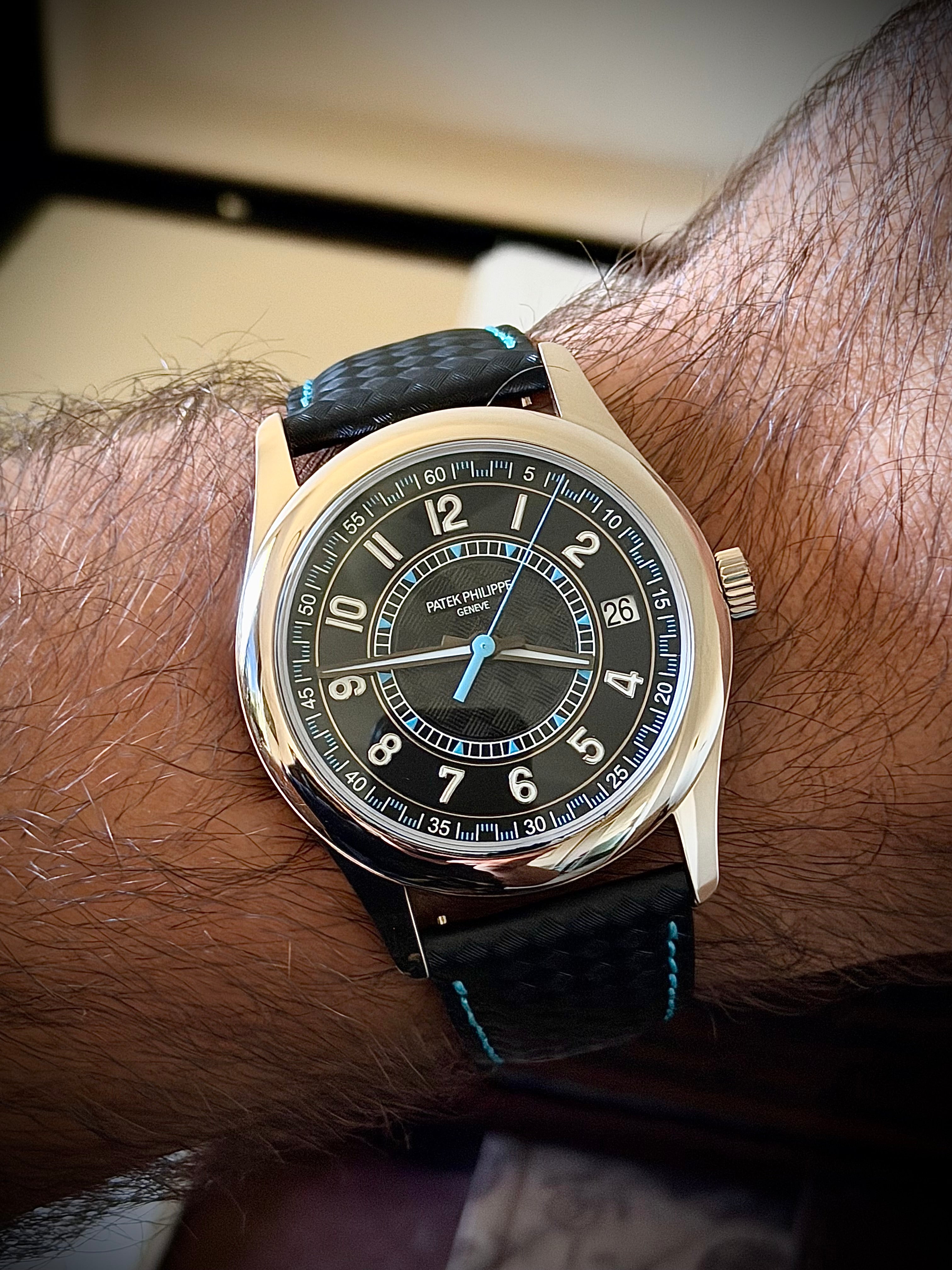 2024 PATEK PHILIPPE CALATRAVA, 6007G-011, BLACK & BLUE, FULL SET, INC GST