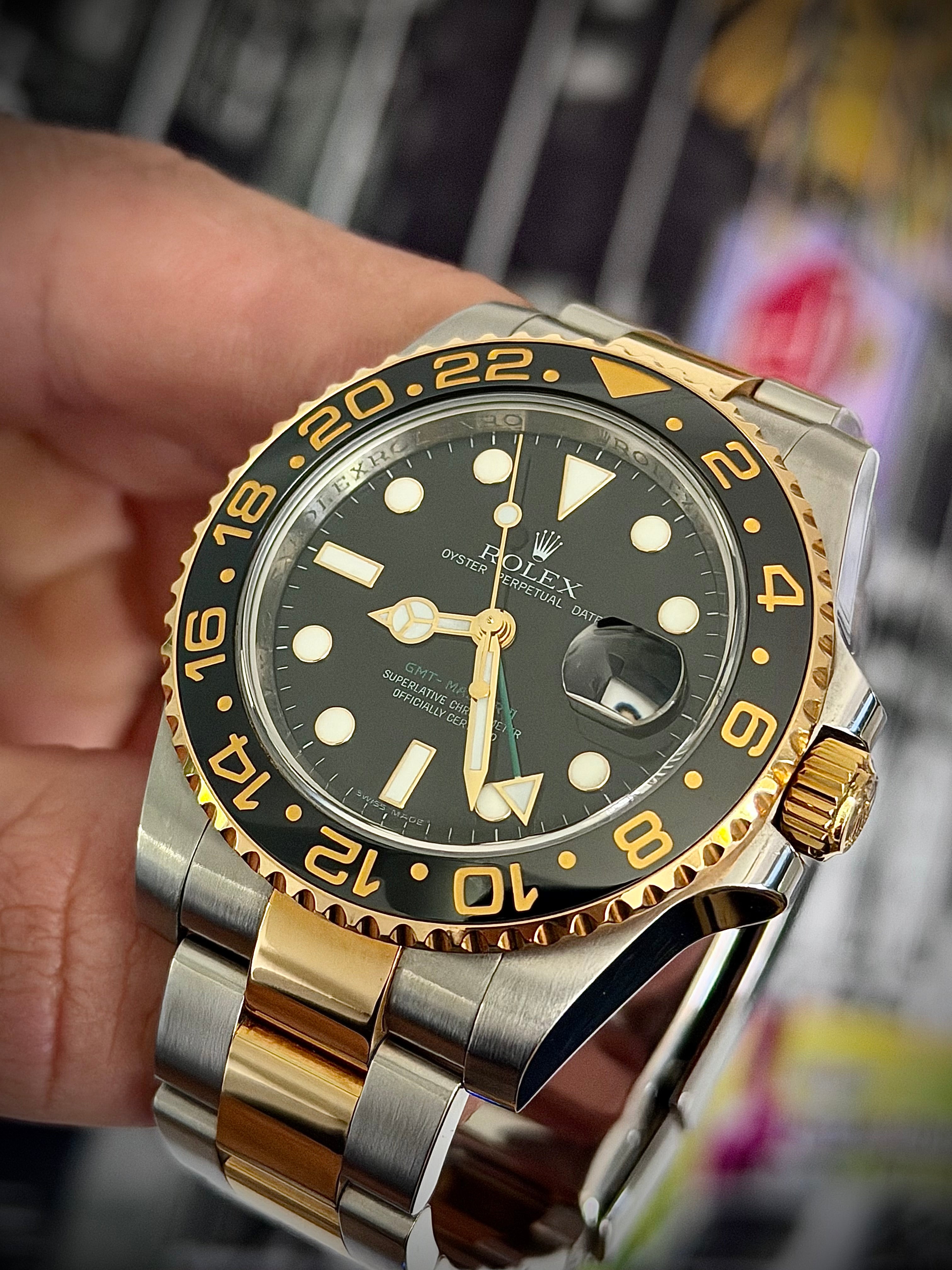 2006 ROLEX GMT MASTER II, 116713LN, FULL SET, INC GST