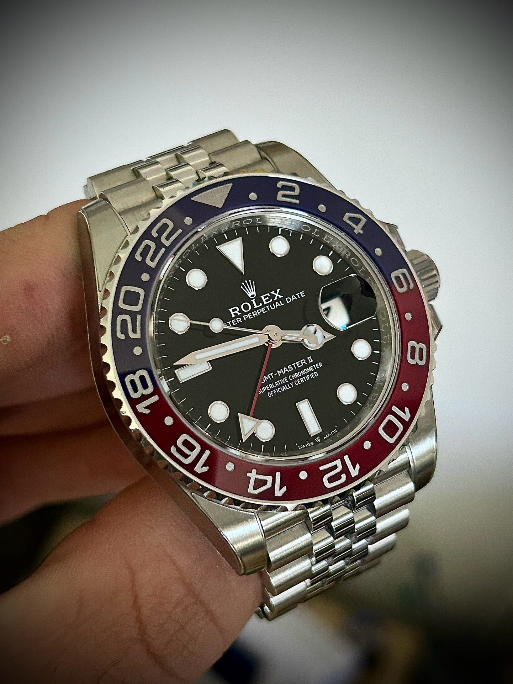 2022 ROLEX GMT MASTER II, PEPSI, 126710BLRO, FULL SET, INC GST