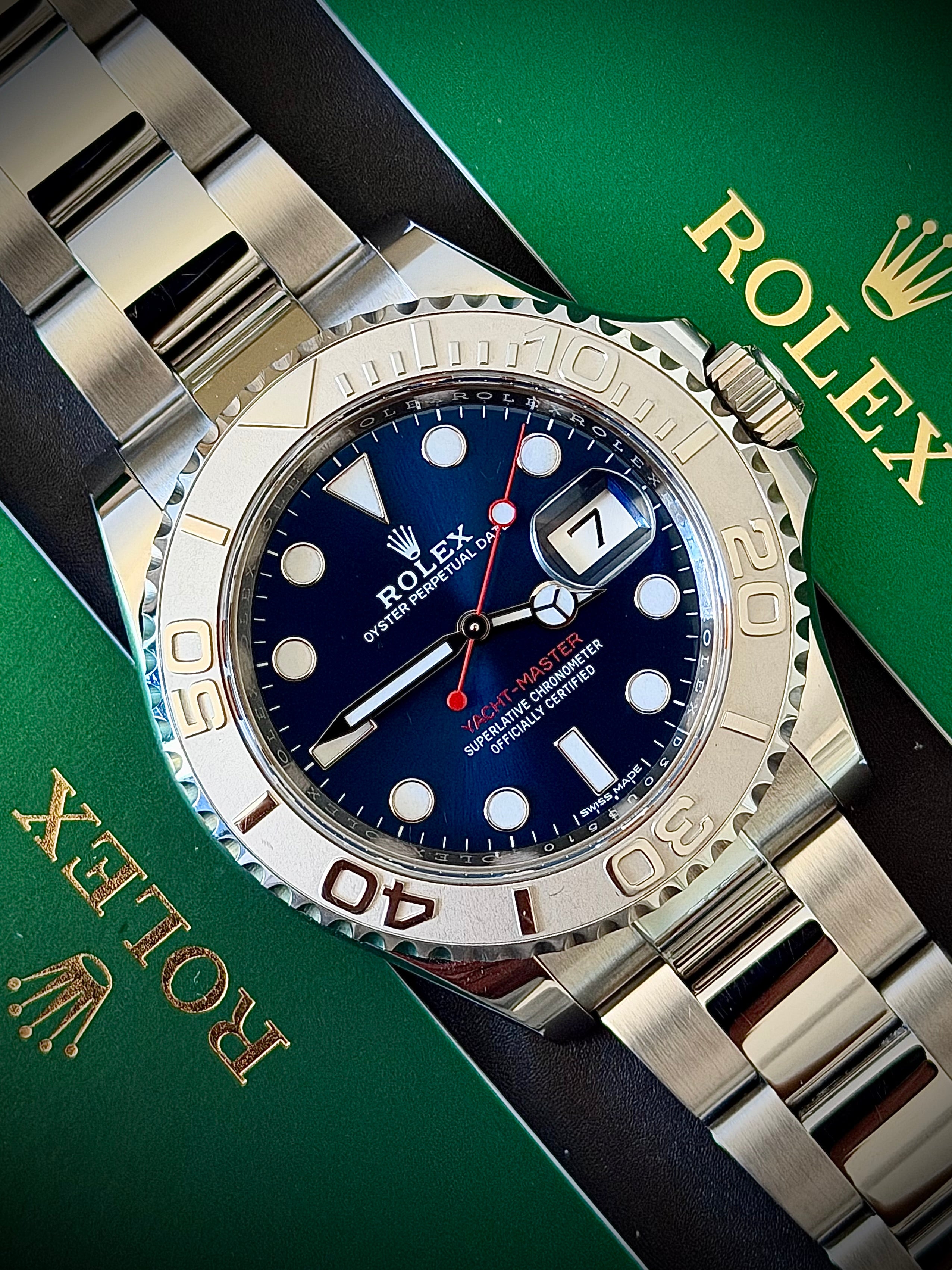 2018 ROLEX YACHT-MASTER 40, BLUE DIAL, 116622, FULL SET, INC GST