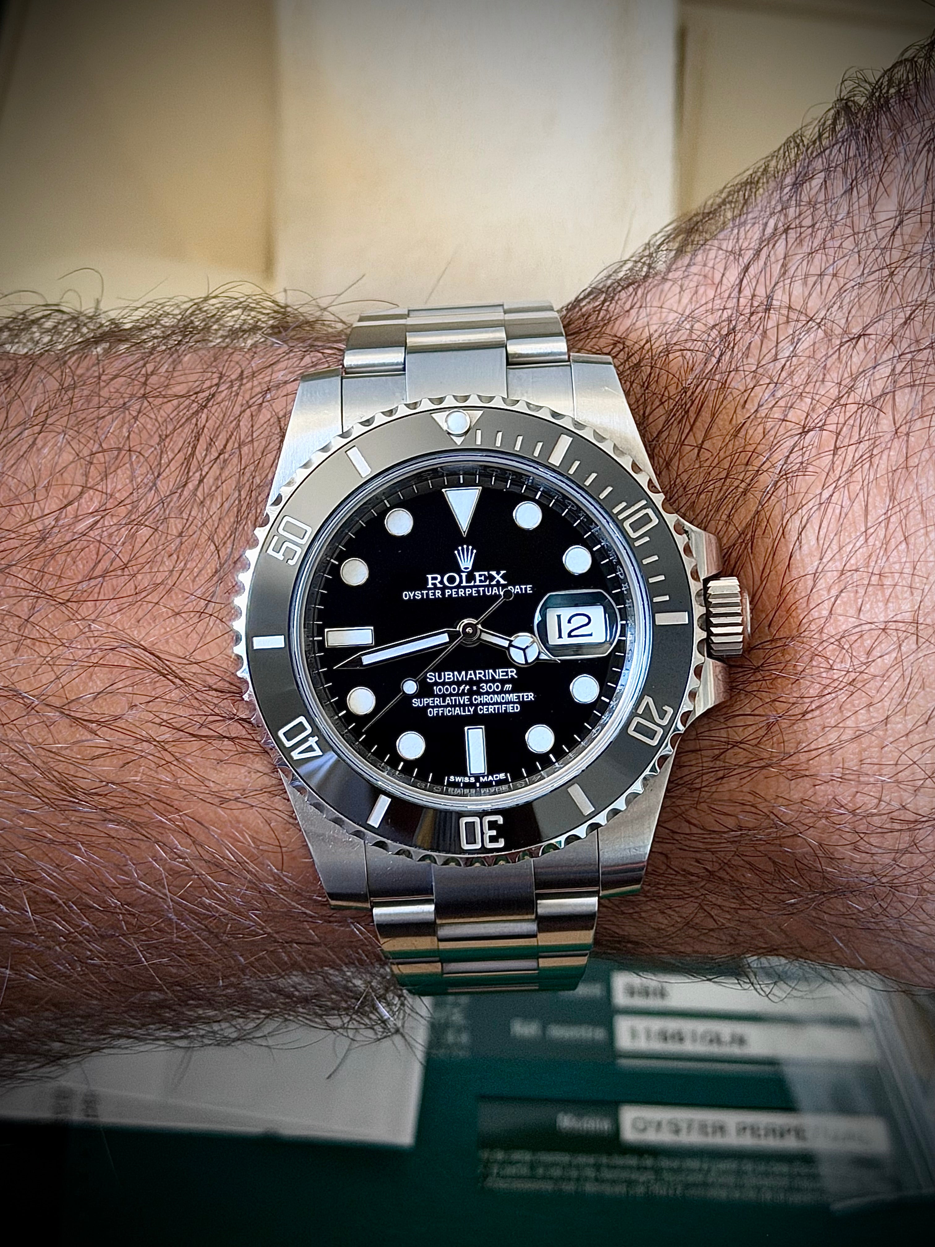 2015 ROLEX SUBMARINER DATE 116610LN, FULL SET, INC GST