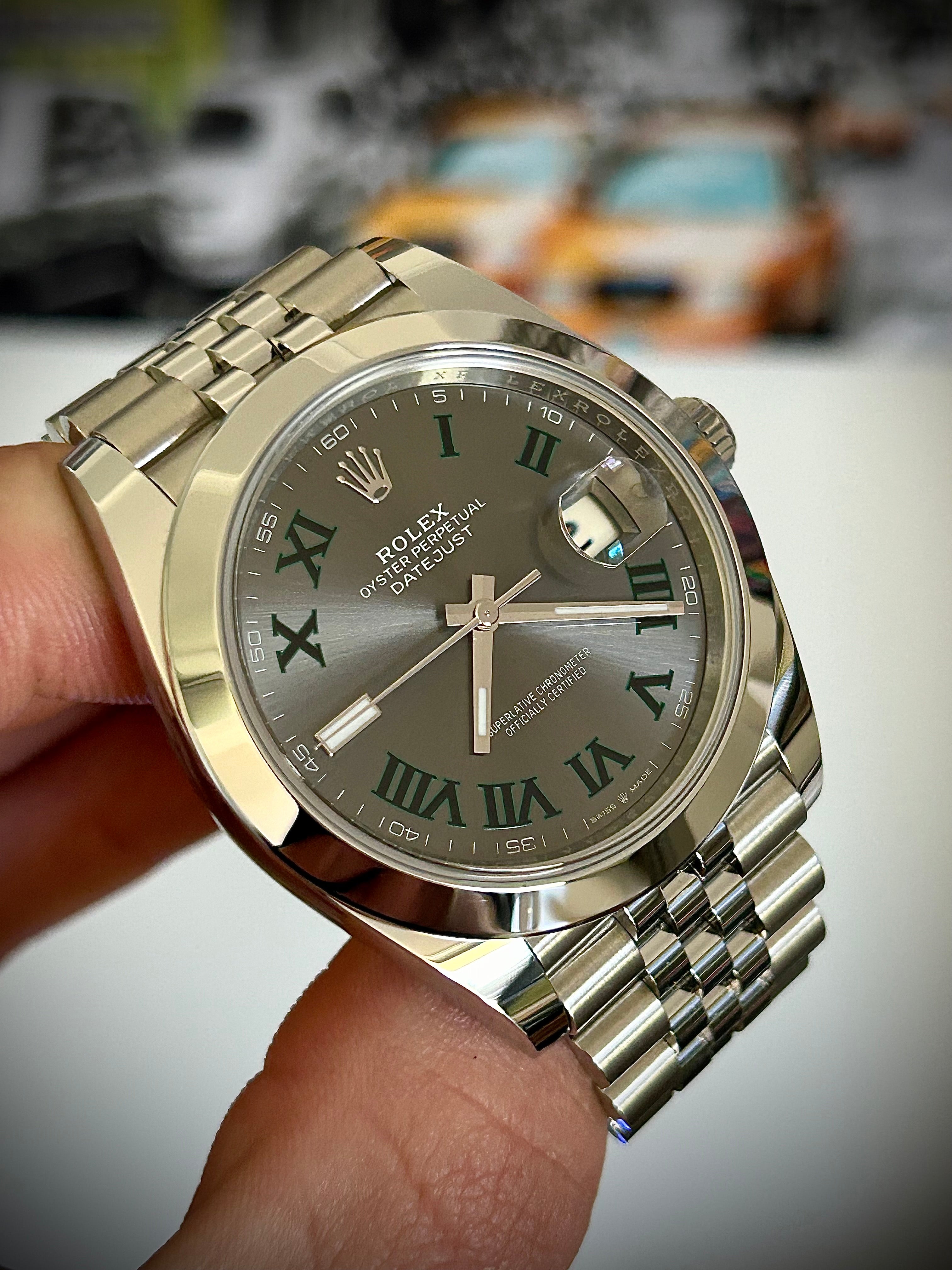 2024 ROLEX DATEJUST 41 WIMBLEDON, 126300, FULL SET, INC GST