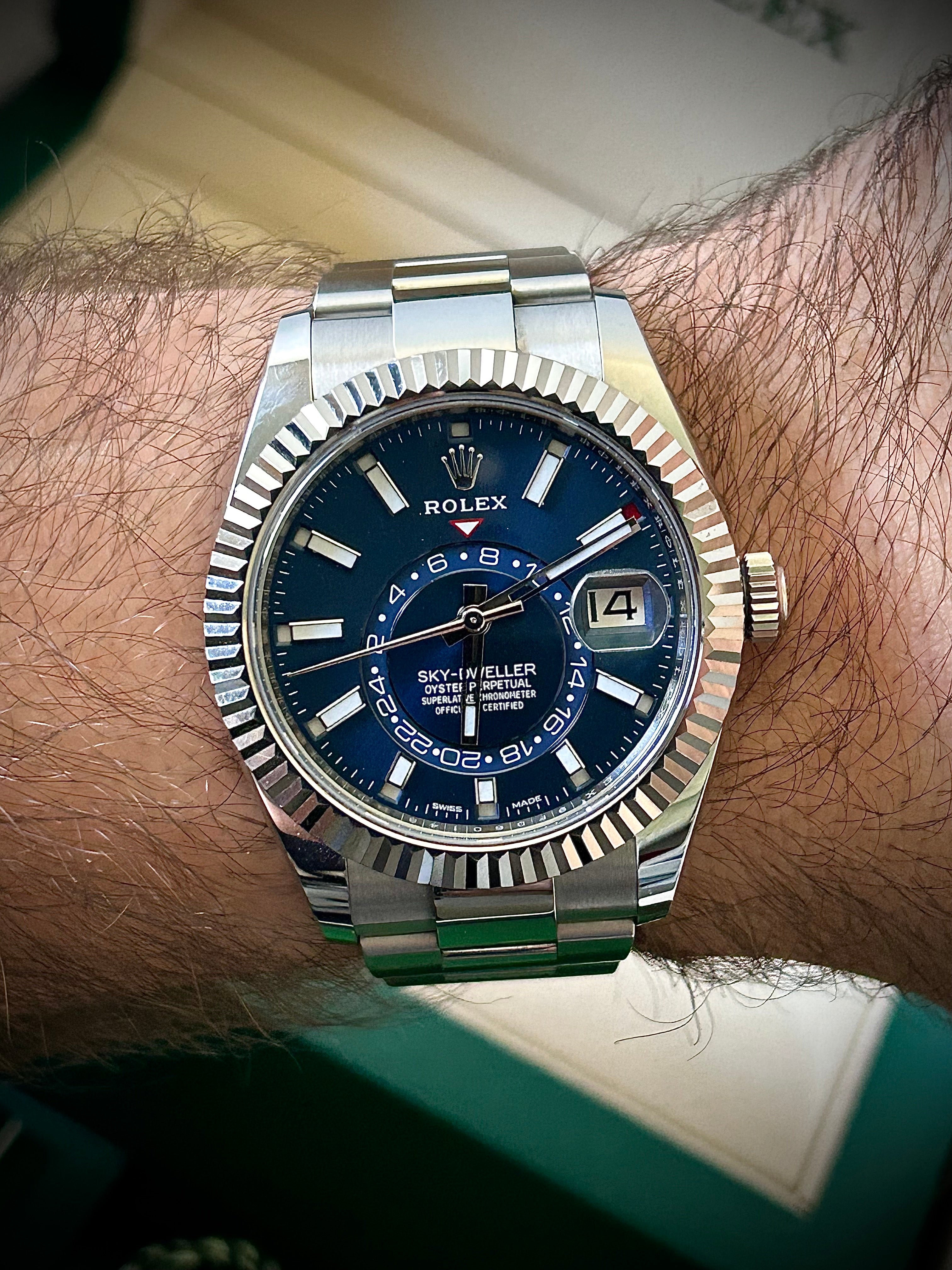 2020 ROLEX SKY DWELLER, BLUE DIAL, OYSTER, 326934, FULL SET, INC GST