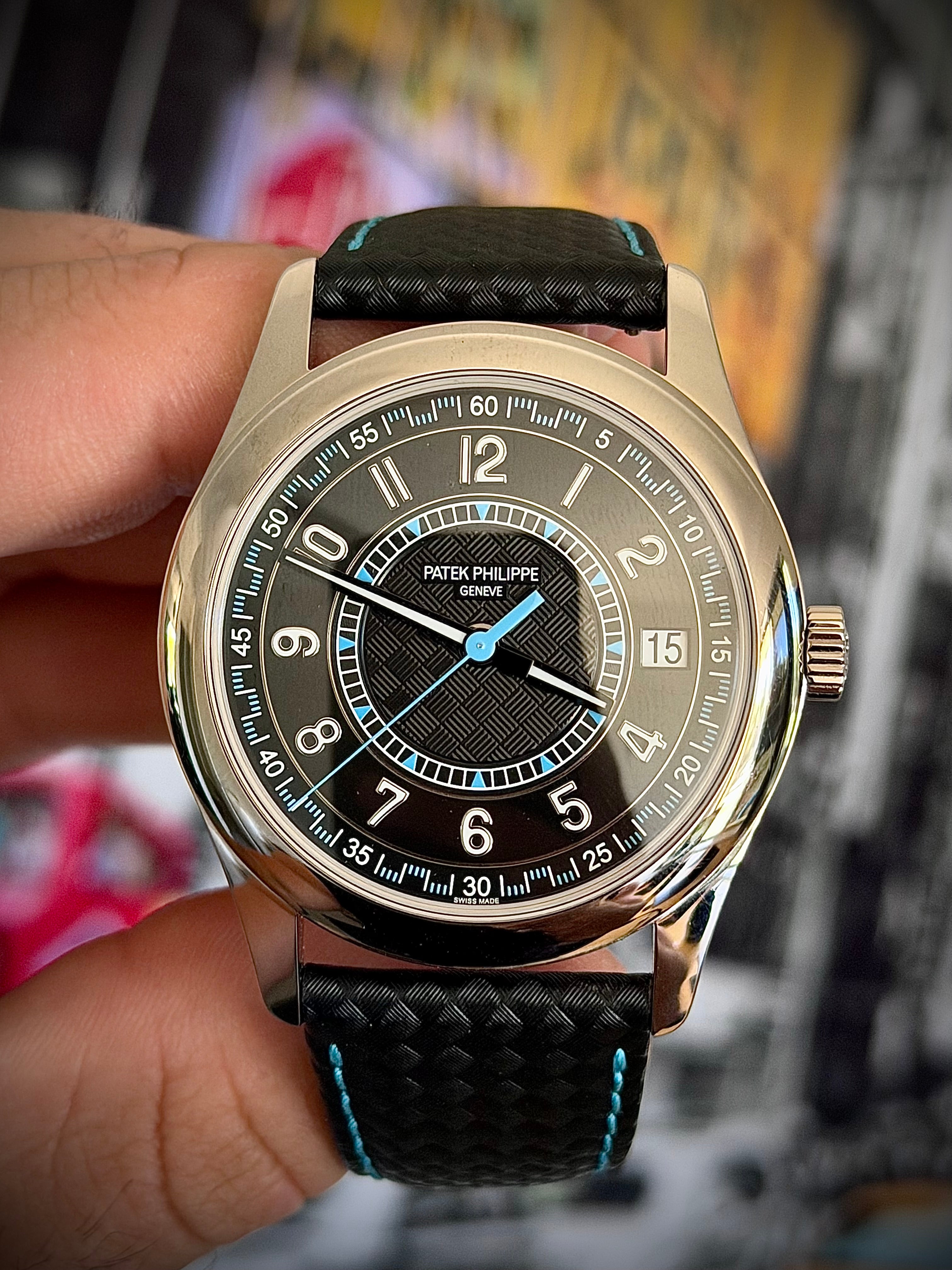 2023 PATEK PHILIPPE CALATRAVA 6007G-011, BLACK & BLUE, FULL SET, INC GST