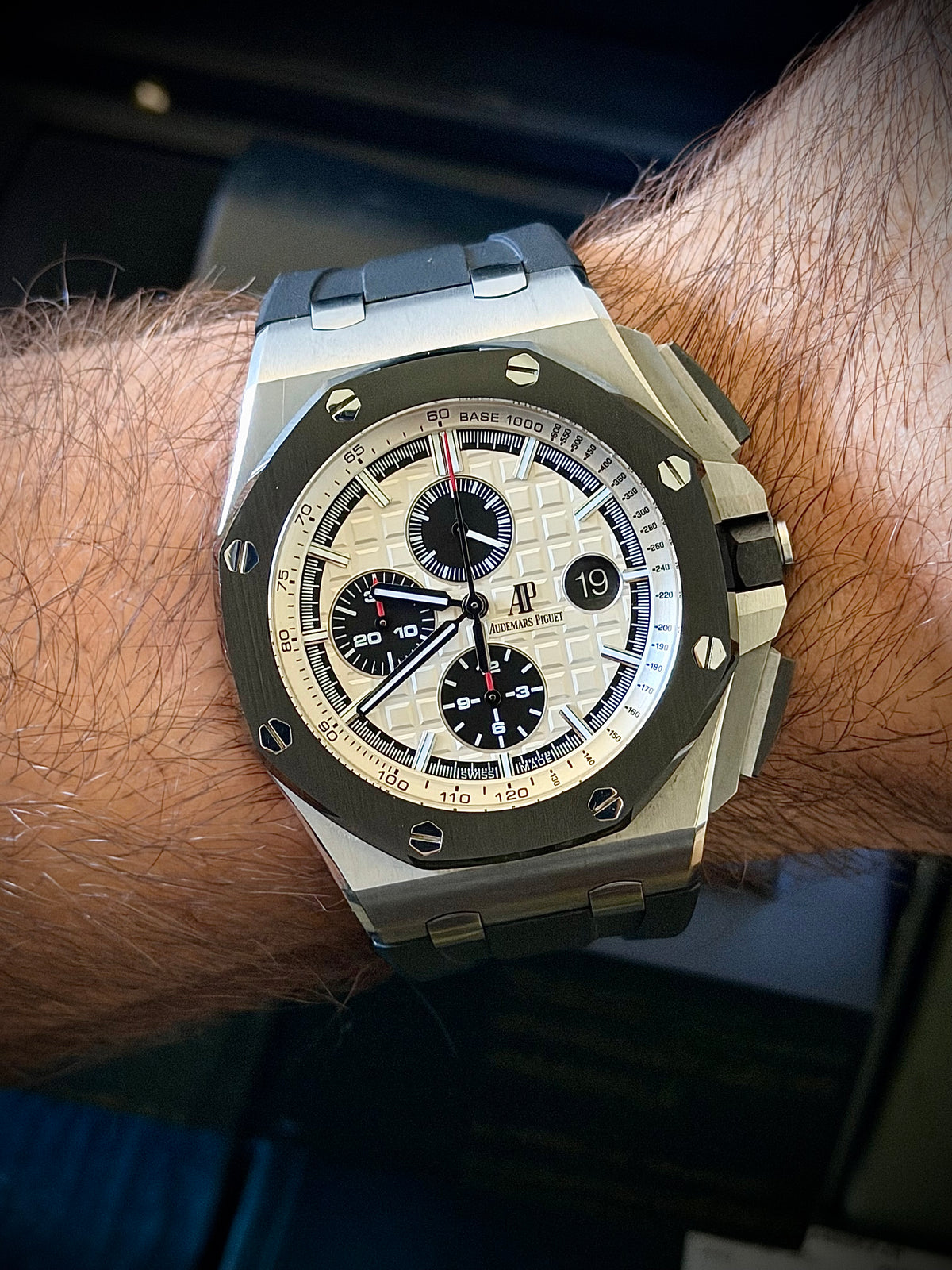 2015 AUDEMARS PIGUET ROYAL OAK OFFSHORE CHRONOGRAPH “PANDA”, 26400SO.OO.A002CA.01, FULL SET, OCTOBER 2025 SERVICE, INC GST