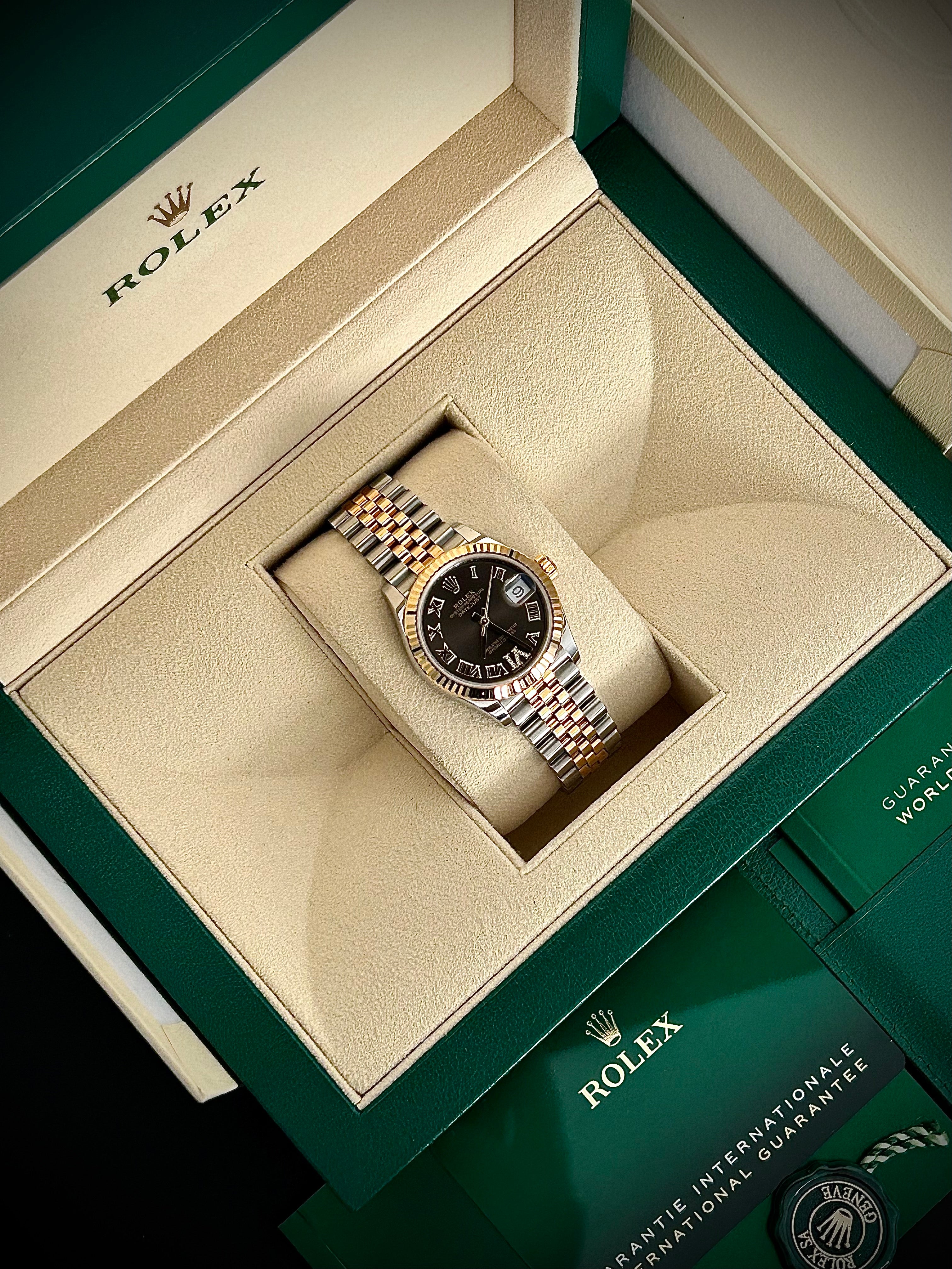 2021 ROLEX DATEJUST 31, TWO TONE, DIAMOND DIAL, 278273, FULL SET, INC GST