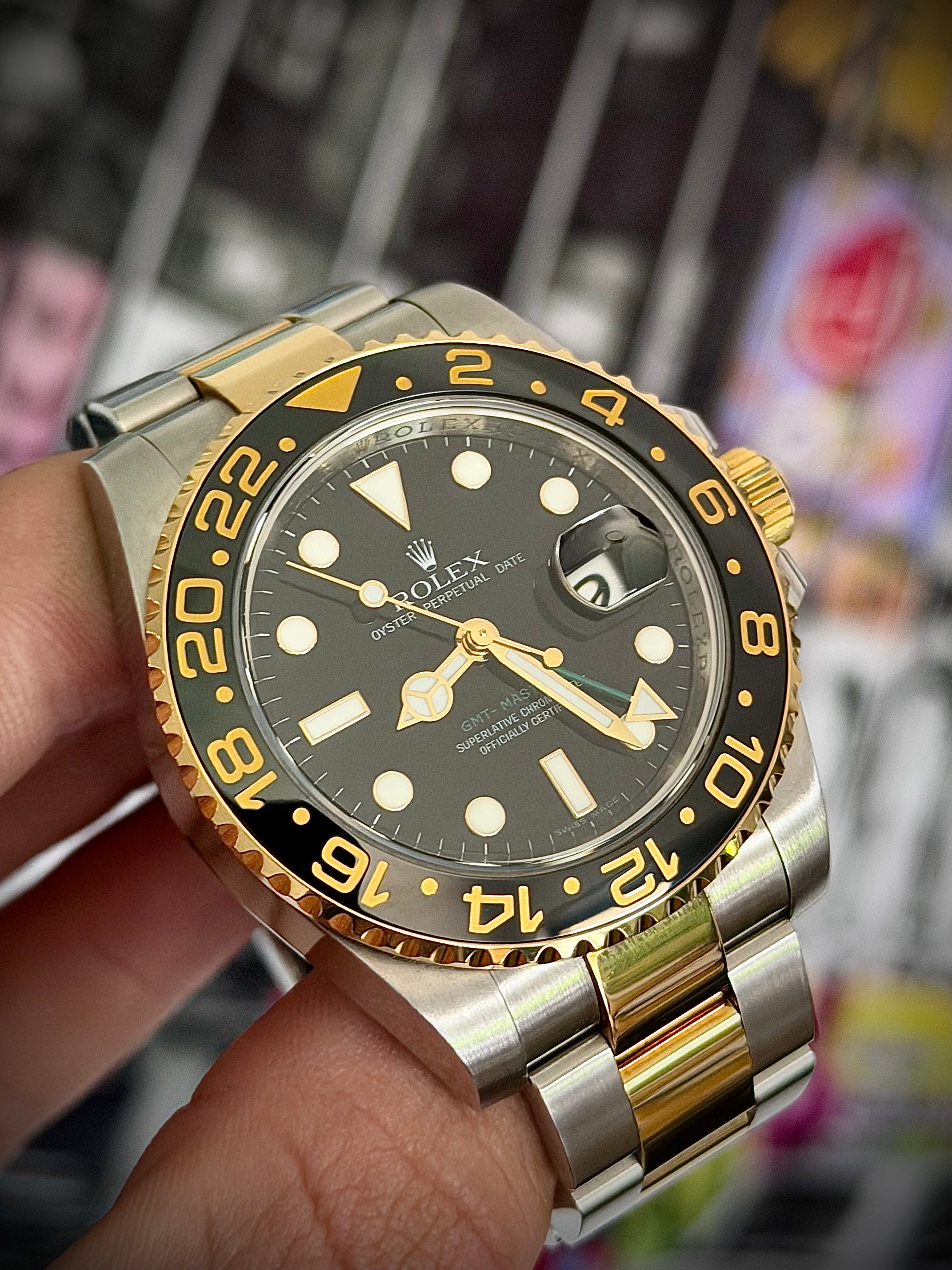 2006 ROLEX GMT MASTER II, 116713LN, FULL SET, INC GST