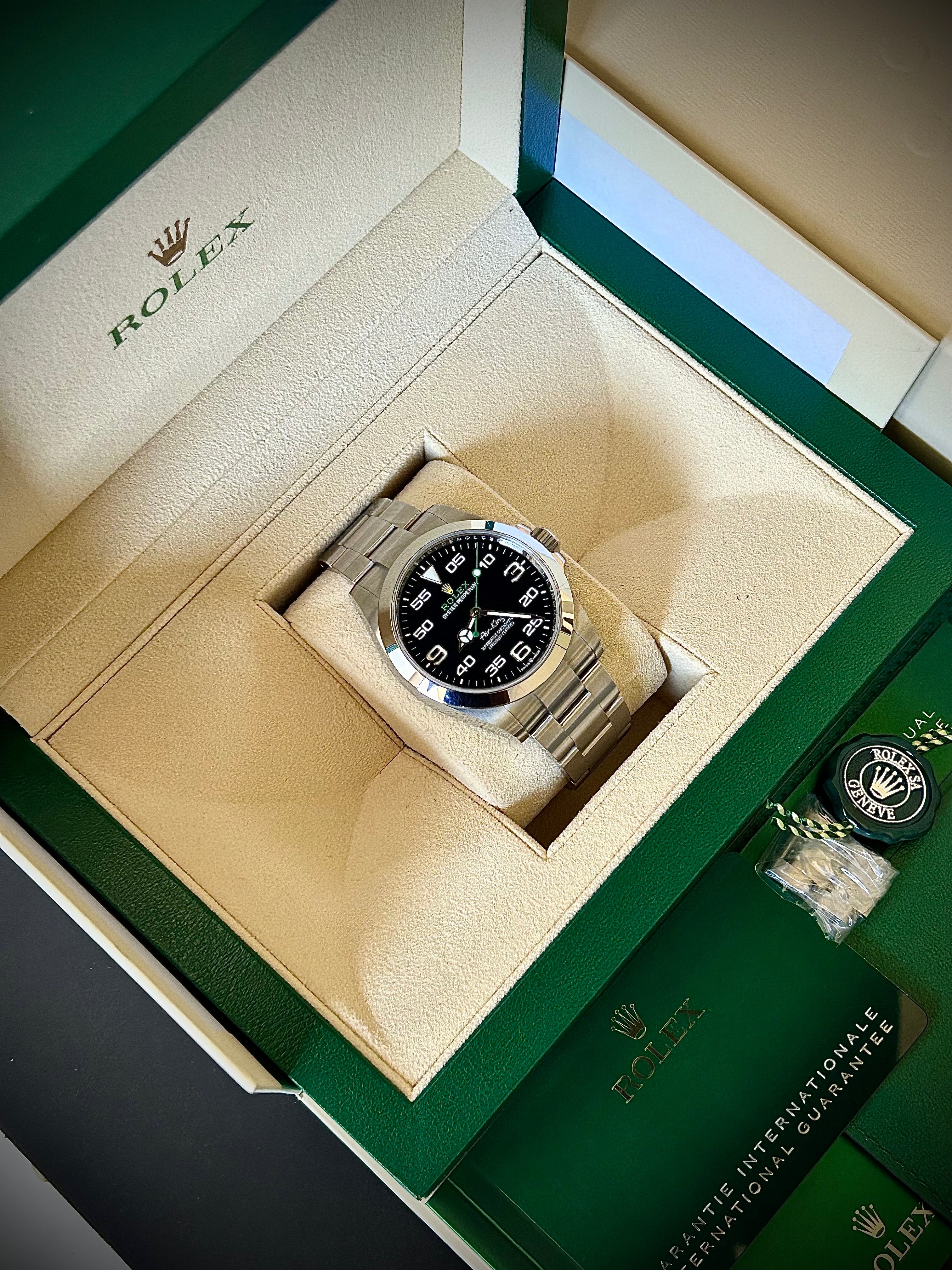 2024 ROLEX AIR KING, 126900, FULL SET, INC GST