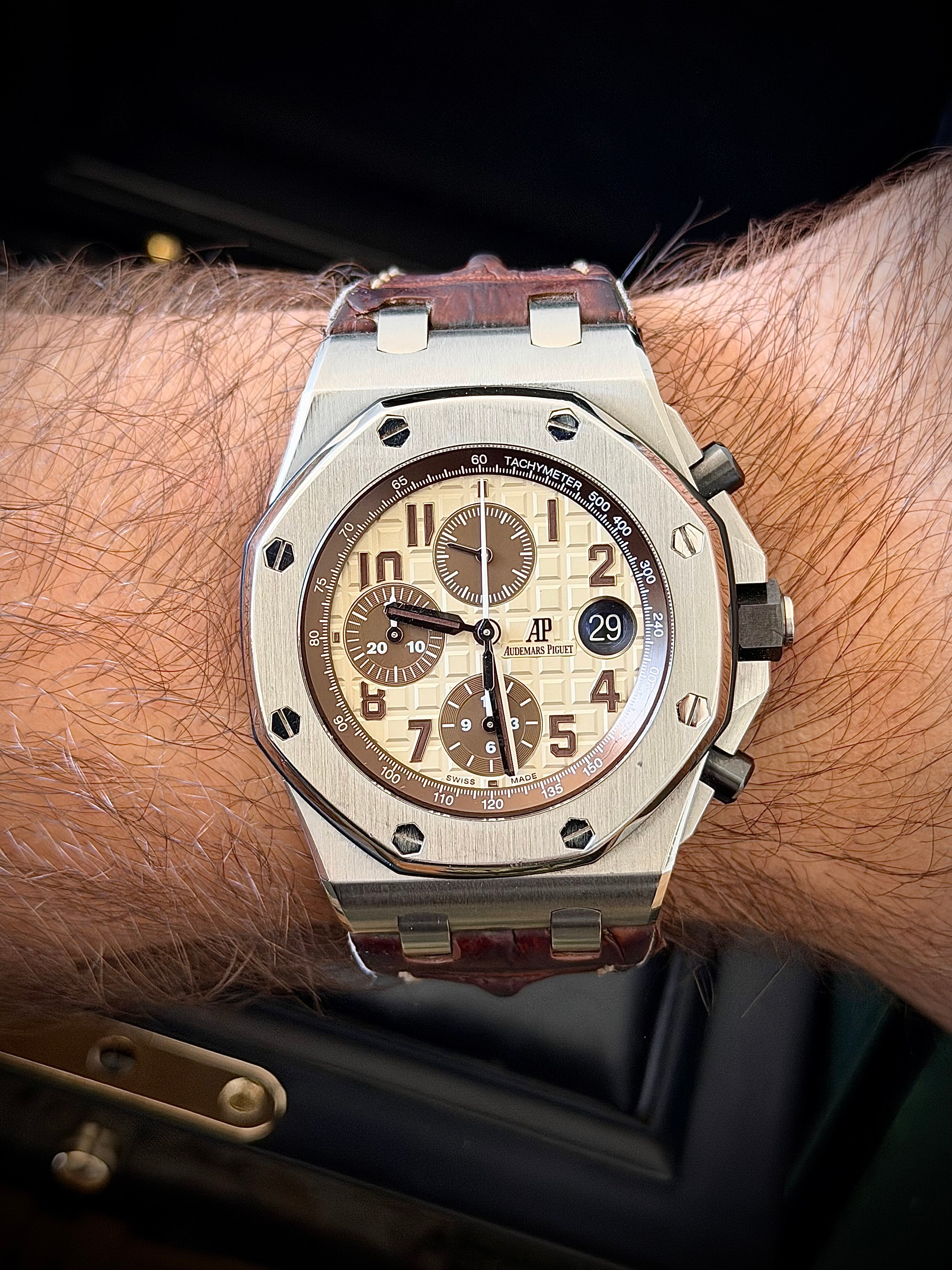 2015 AUDEMARS PIGUET ROYAL OAK OFFSHORE CHRONOGRAPH, “SAFARI” FULL SET, INC GST