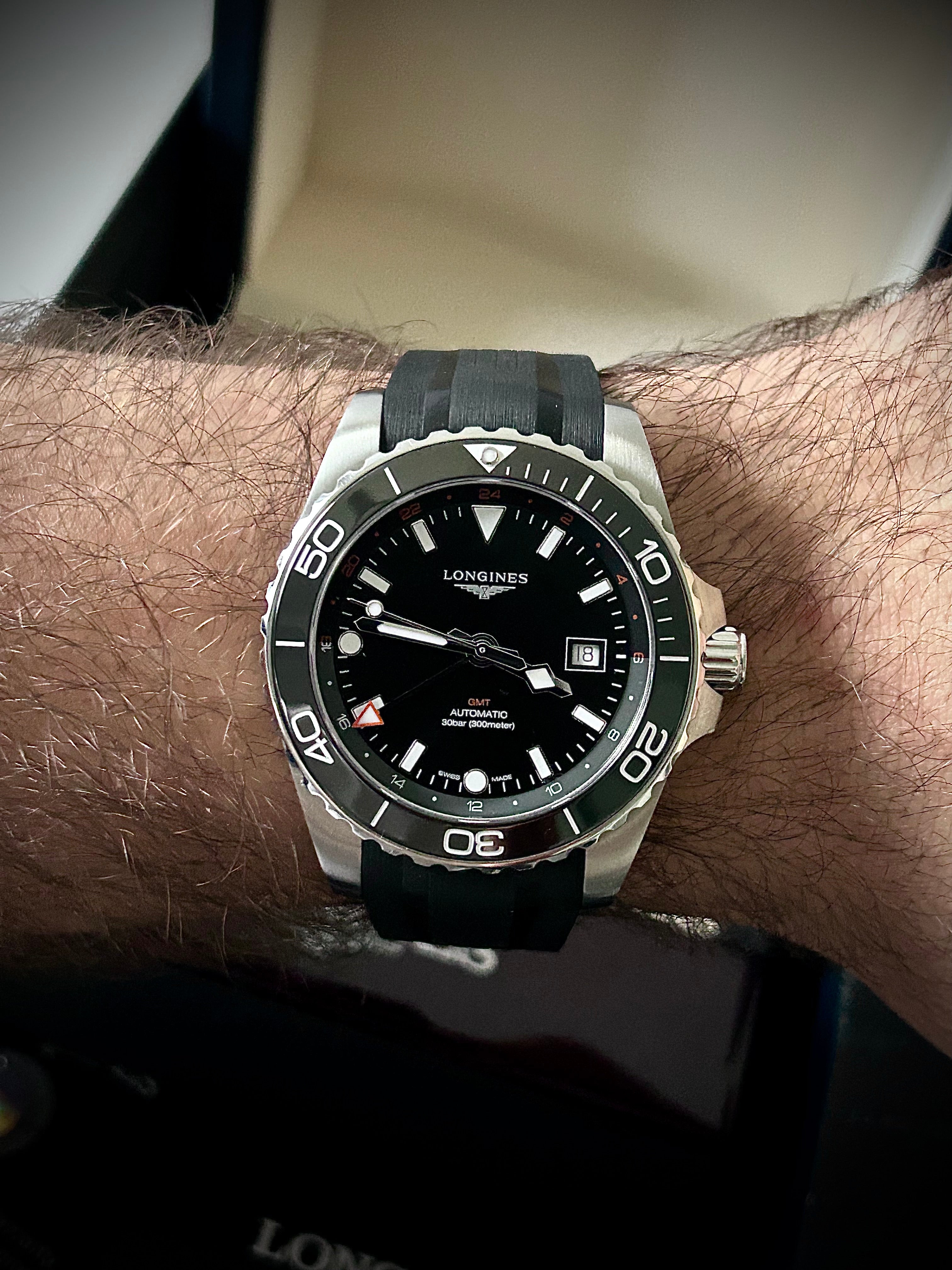 2025 LONGINES HYDROCONQUEST GMT, 43MM, FULL SET, INC GST
