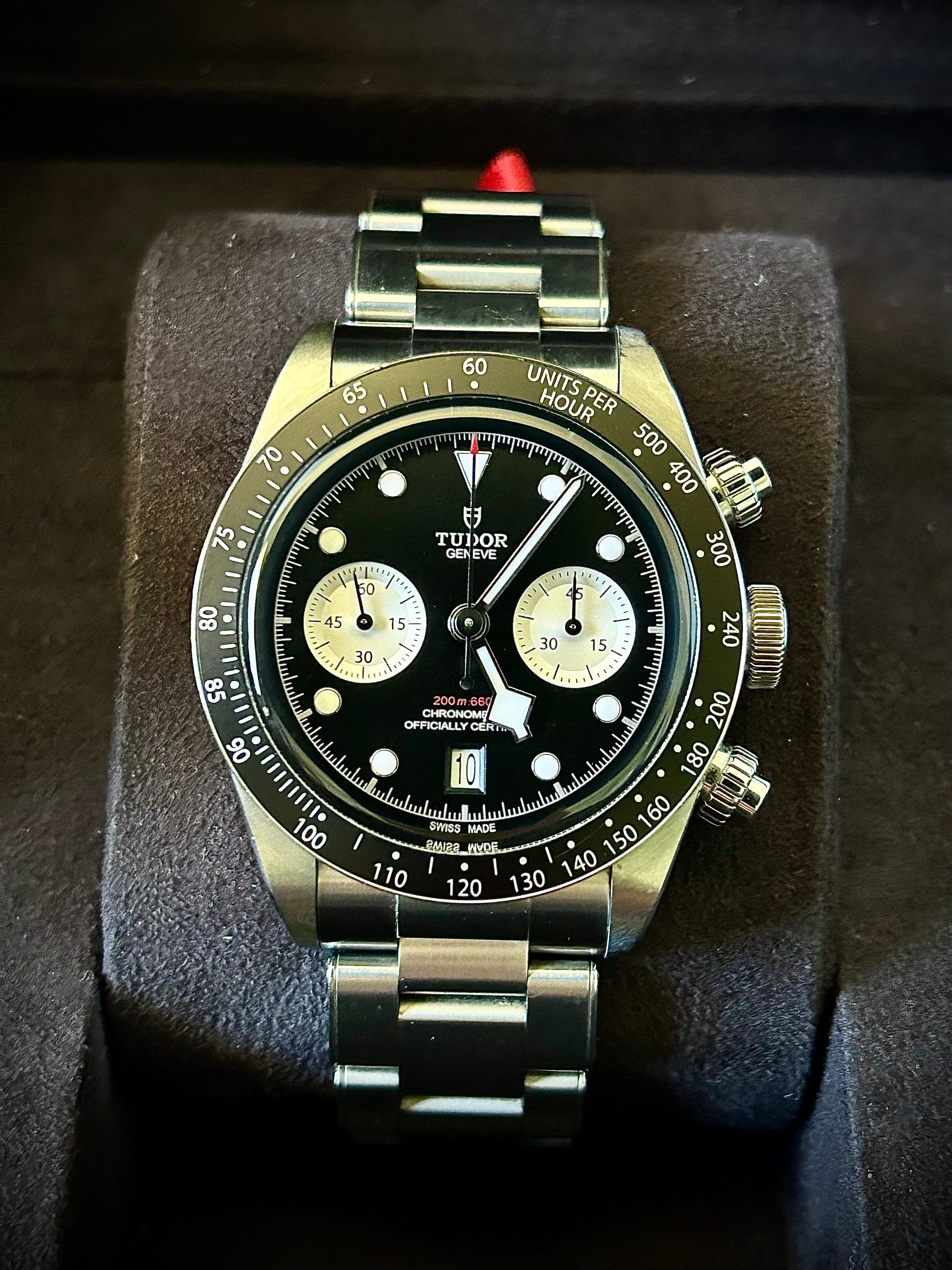 2021 TUDOR BLACK CHRONO REVERSE PANDA, FULL SET, INC GST