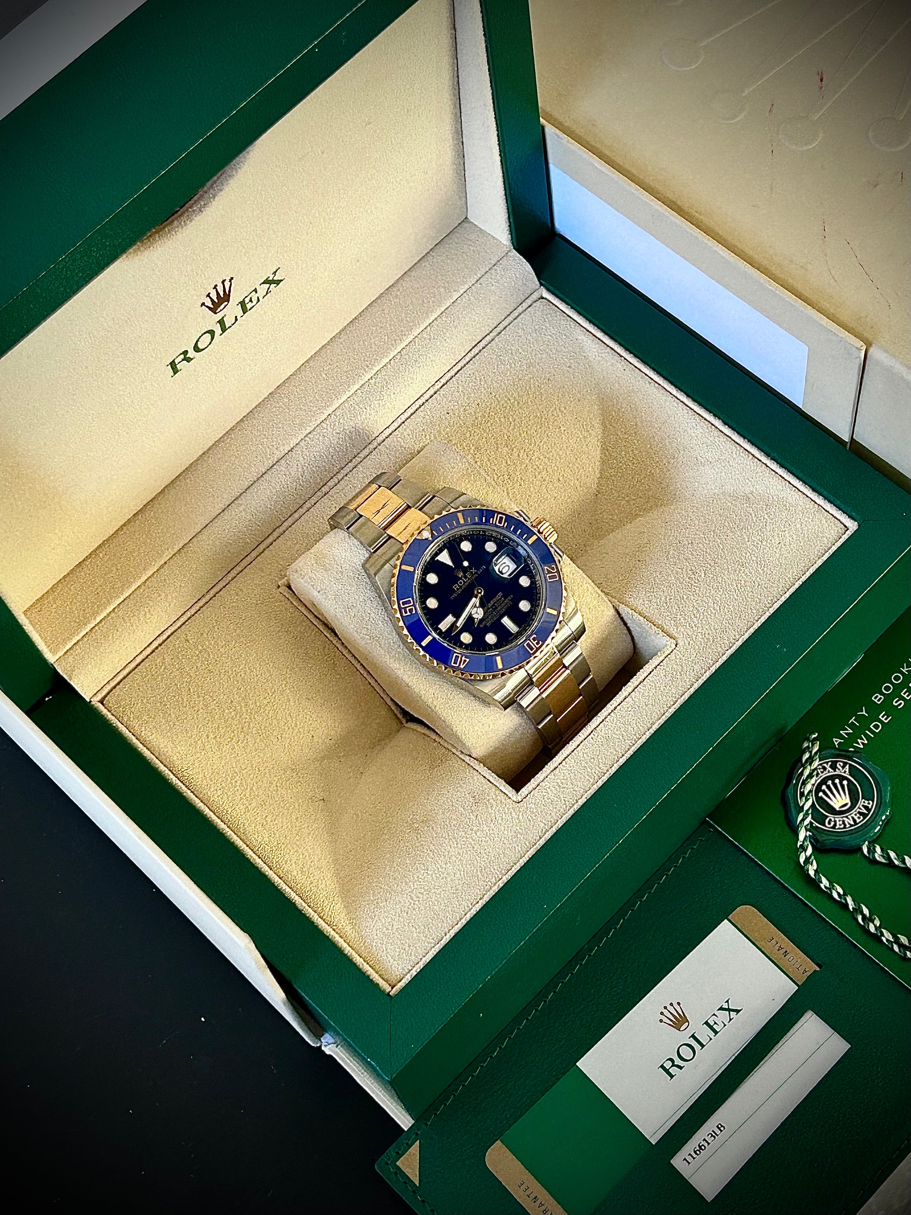 2020 ROLEX SUBMARINER BLUESY 116613LB, FULL SET, INC GST