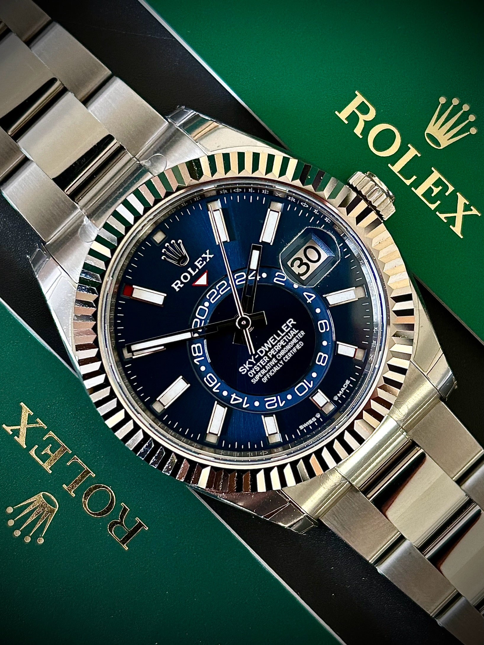 2024 ROLEX SKY DWELLER, BLUE DIAL, 336934, FULL SET, INC GST