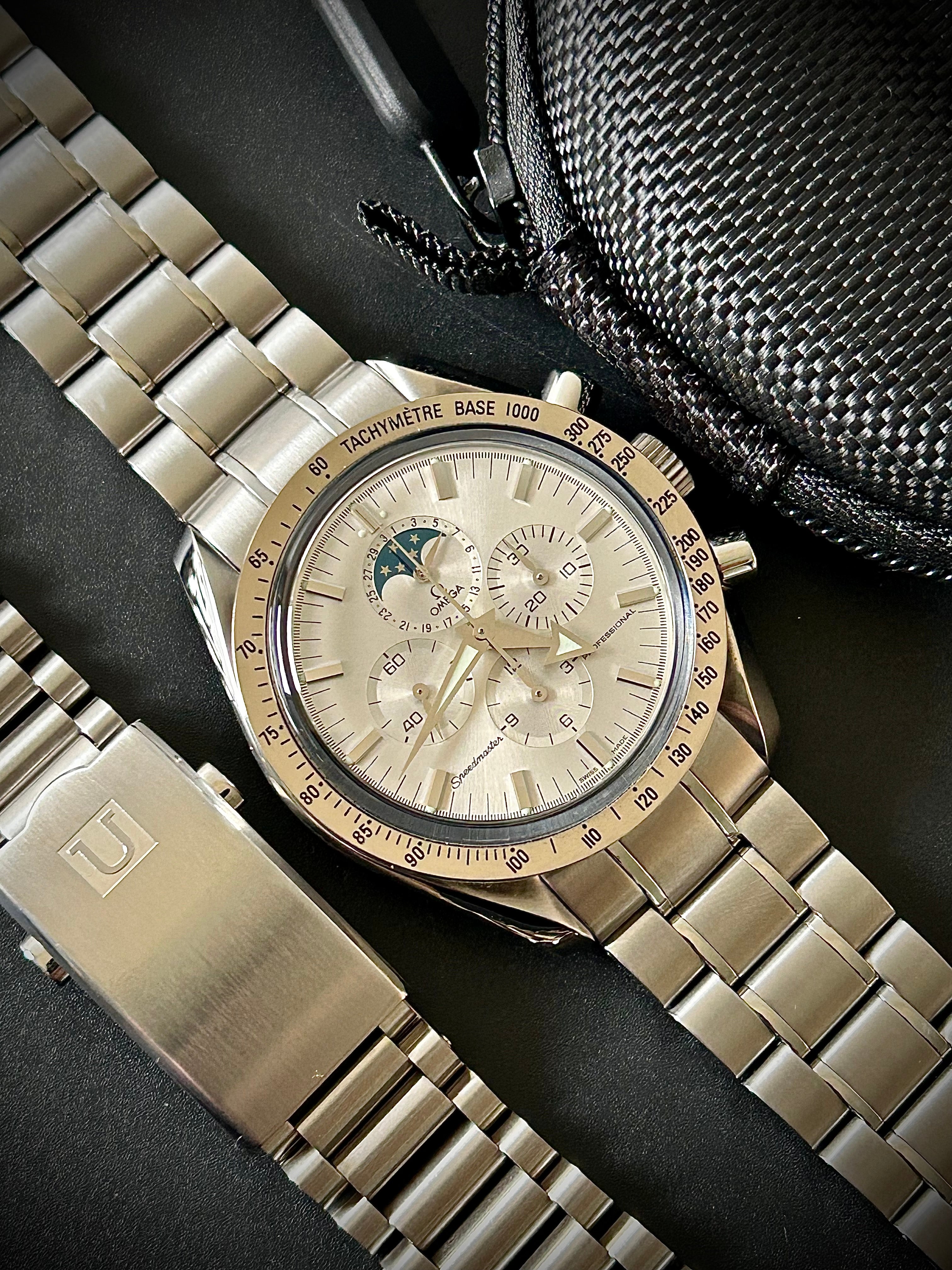 OMEGA SPEEDMASTER PROFESSIONAL MOONPHASE 3575.30.00, WATCH + UNCLE SEIKO STRAP, INC GST