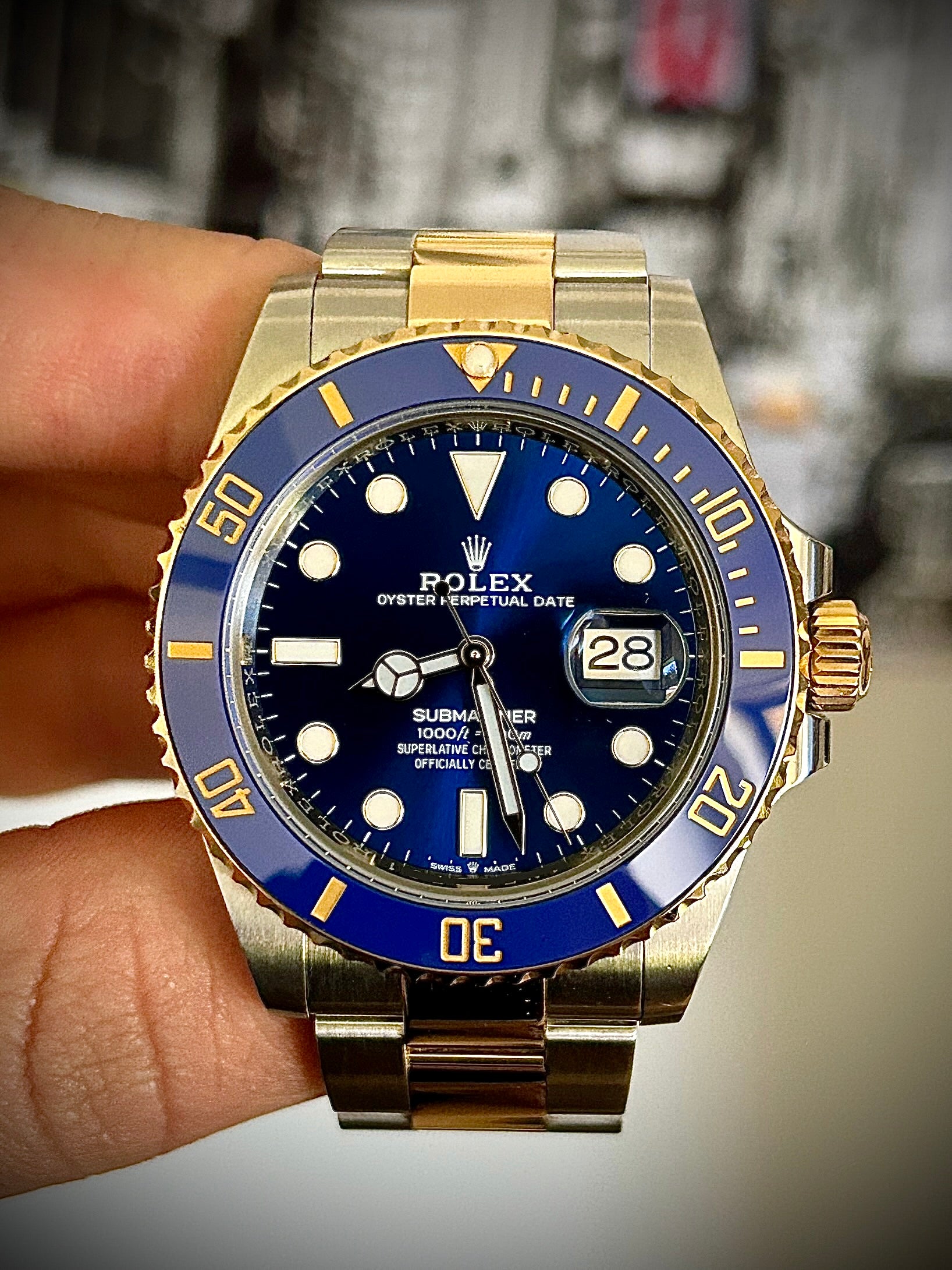 2021 ROLEX SUBMARINER BLUESY 126613LB, FULL SET, INC GST