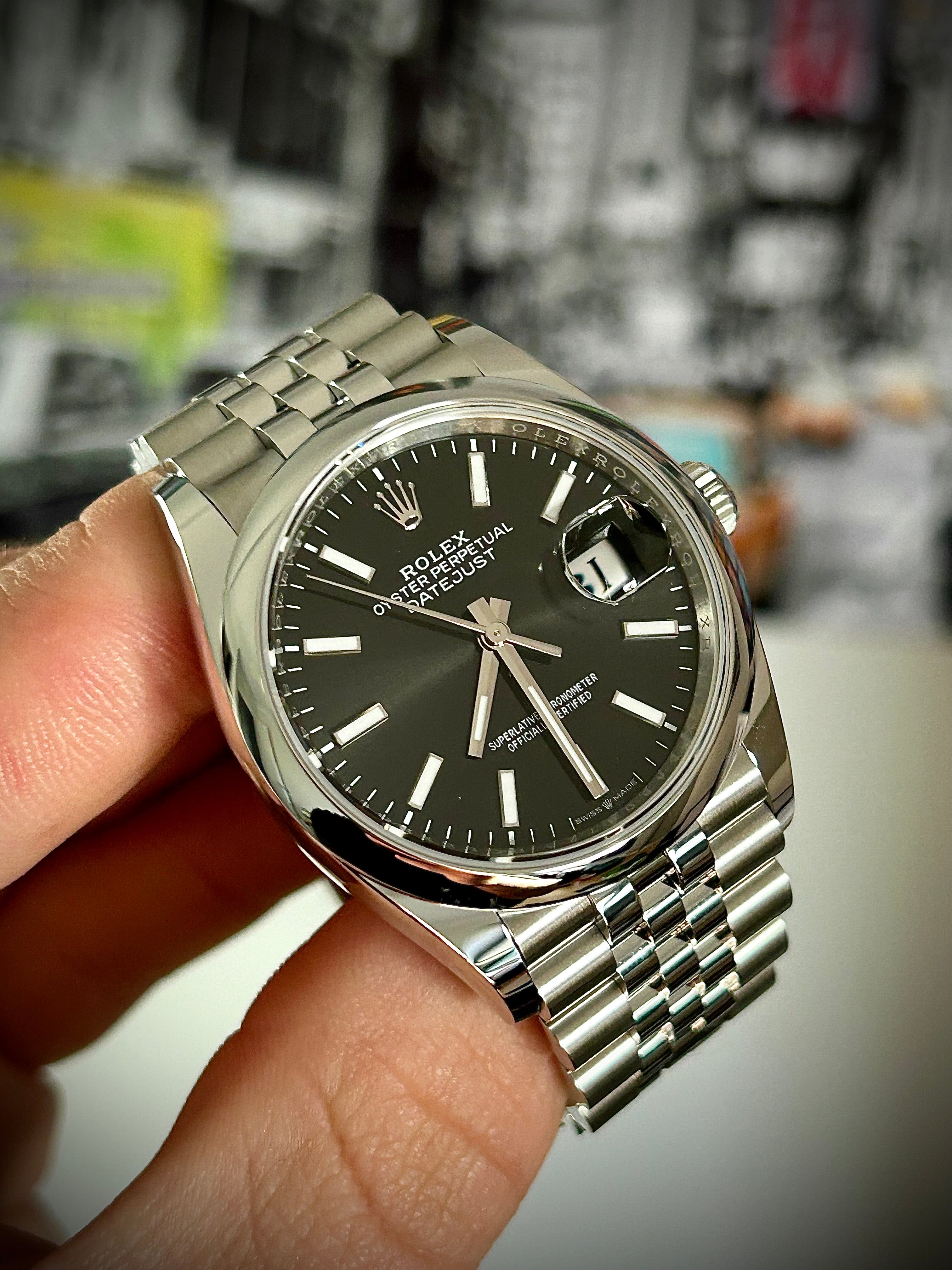 2024 ROLEX DATEJUST 36, SMOOTH, JUBILEE, 126200, FULL SET, INC GST