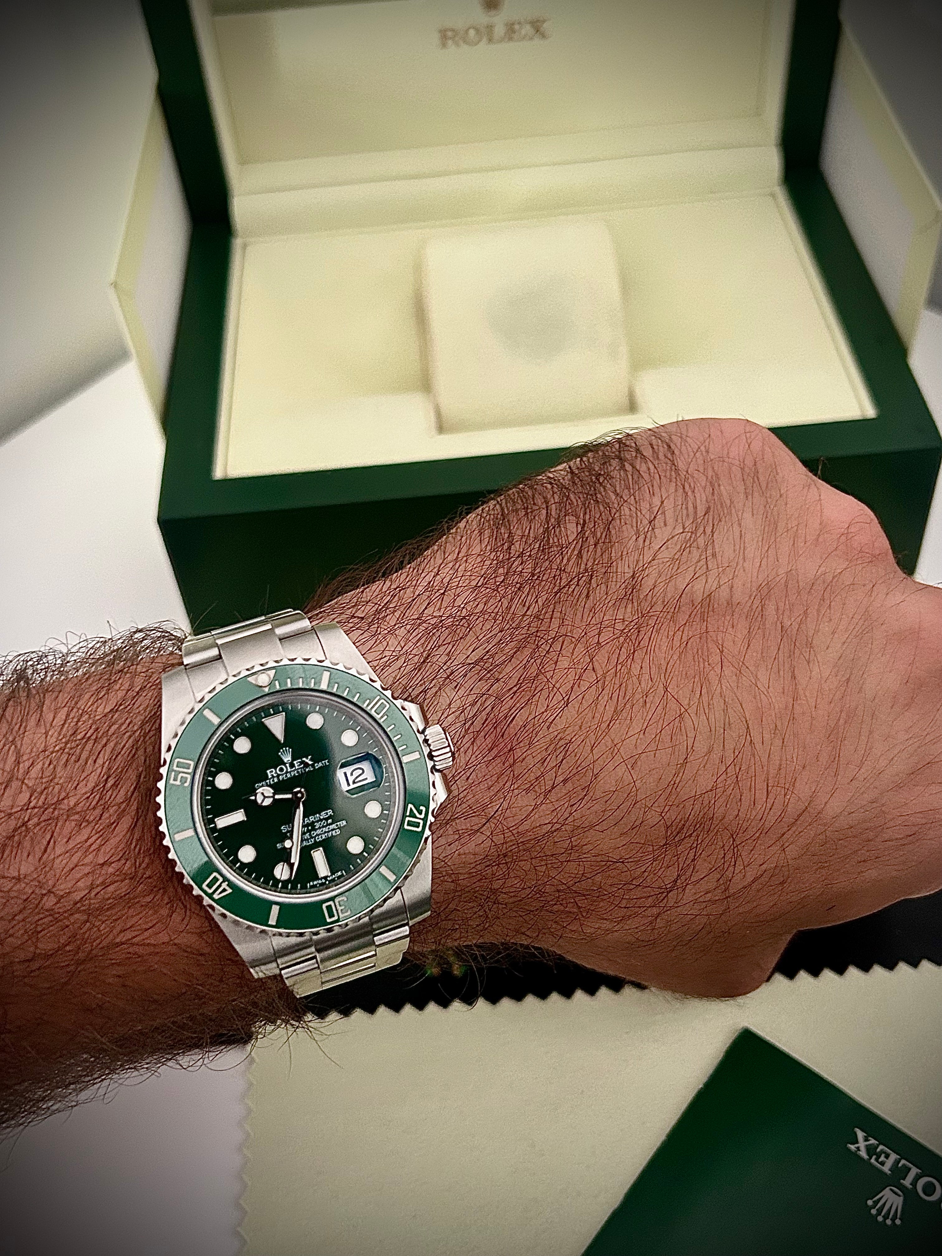 2011 ROLEX SUBMARINER DATE “HULK”116610LV, FULL SET, INC GST