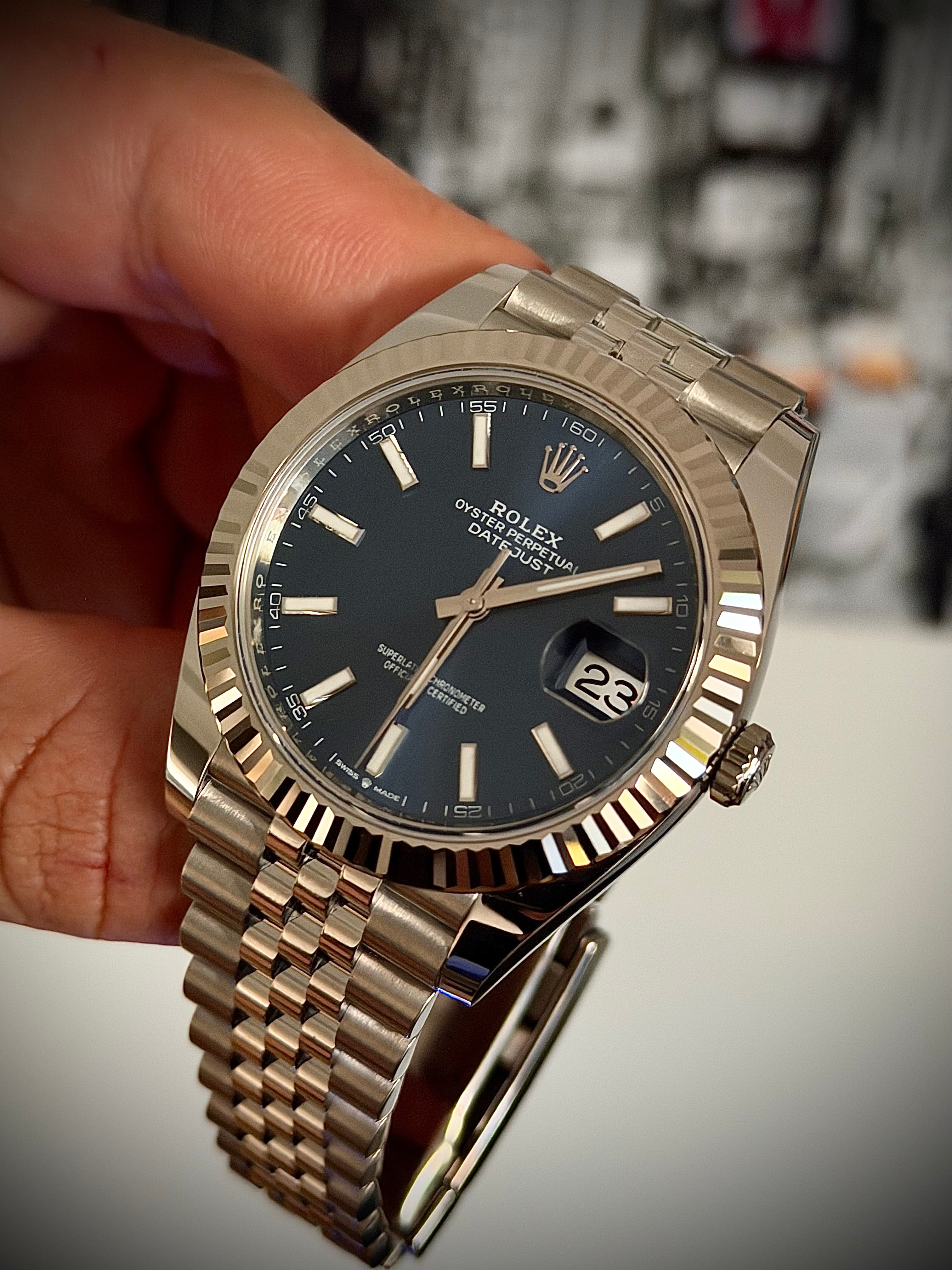 2024 ROLEX DATEJUST 41, BLUE DIAL, 126334, FULL SET, INC GST